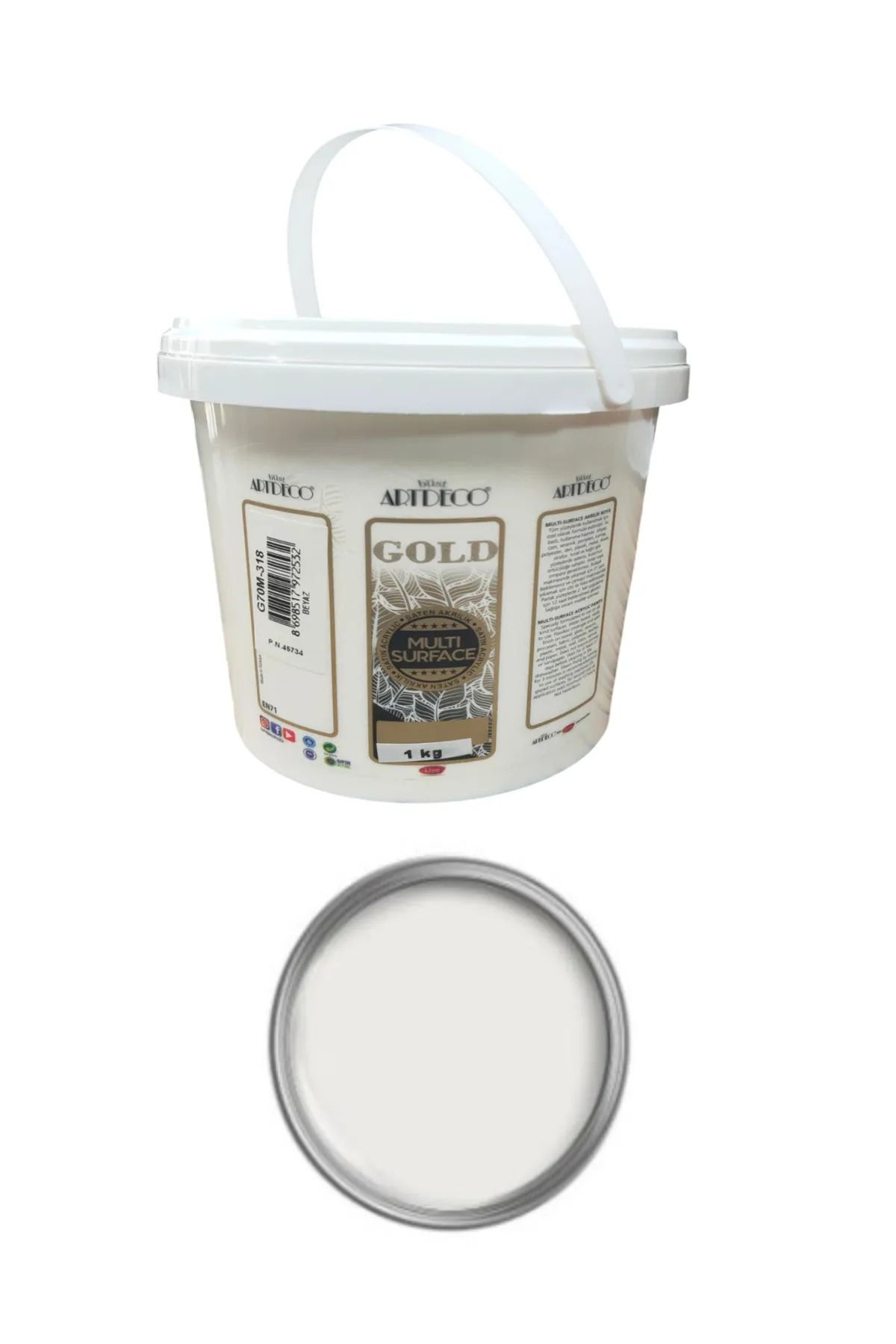 arttone Artdeco Multi Surface Akrilik Boya 1 KG Beyaz