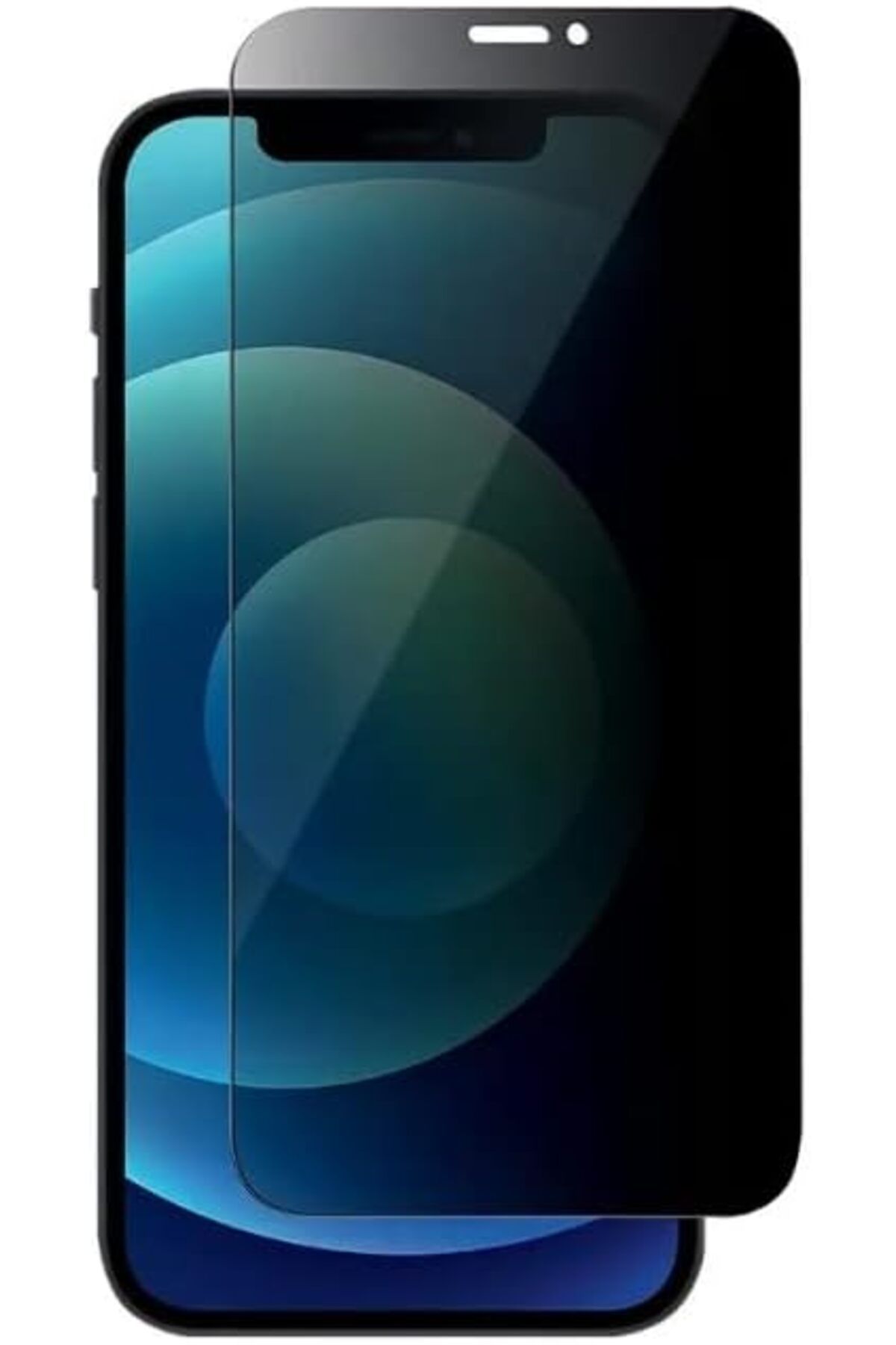 Mu Art Ahşap Mrt iPhone 12 Mini ile Uyumlu Hayalet 6D CAM Ekran Koruyucu, 12 Mini 6D GLASS Privacy Ekran Koruyucu
