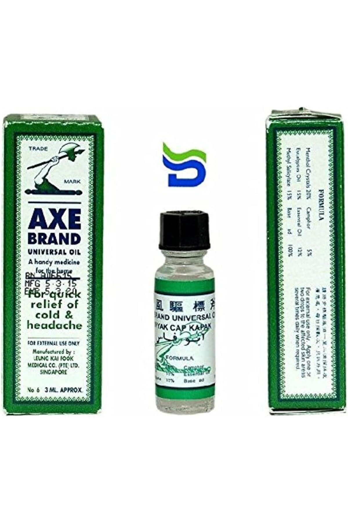 Axe-Brand Universal Oil 3ml (Pack of 6) – Fast-Acting Relief for Headaches, Muscle & Joint Pain 1
