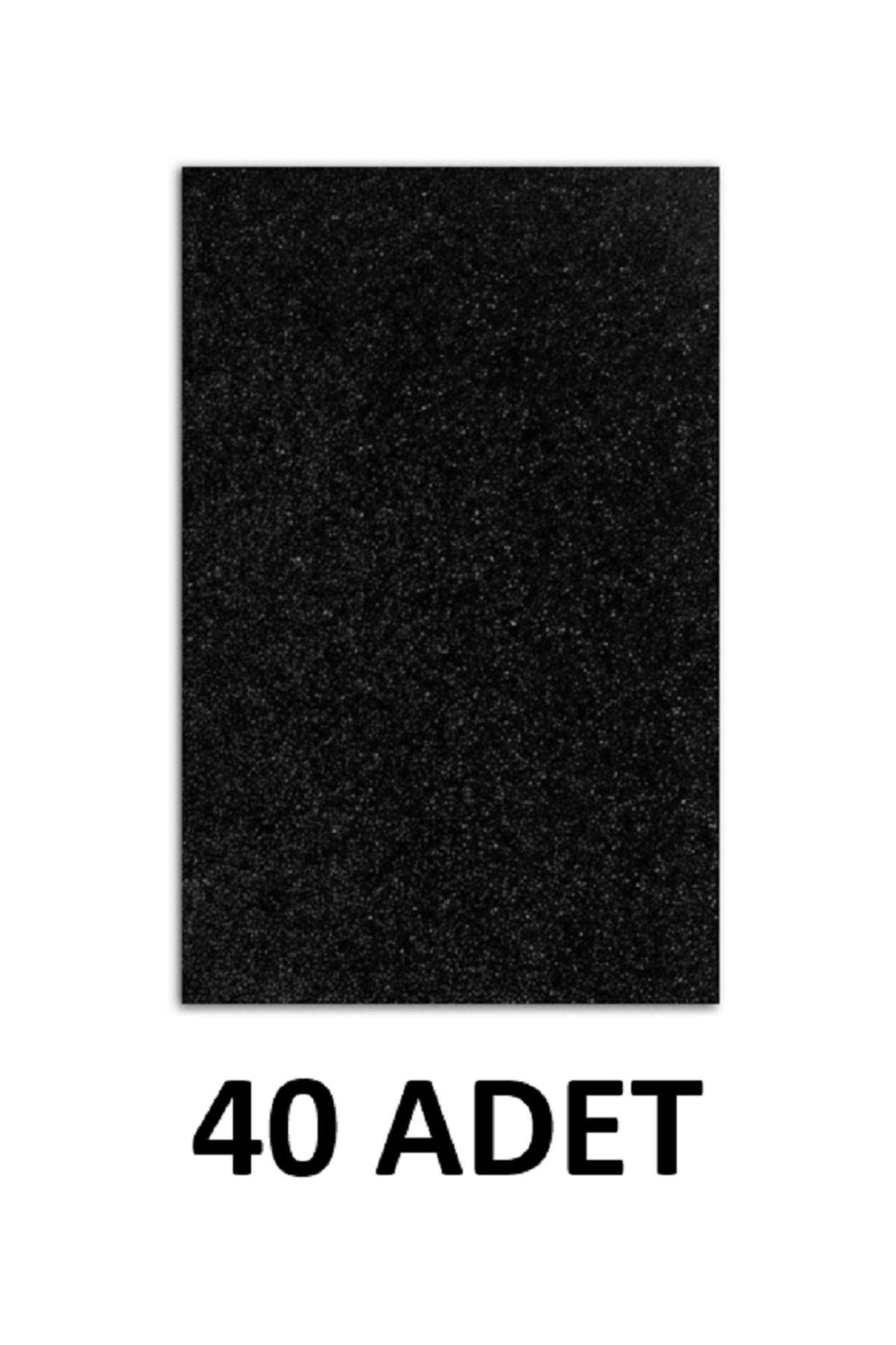 Puti 40 ADET A4 Siyah Simli Eva