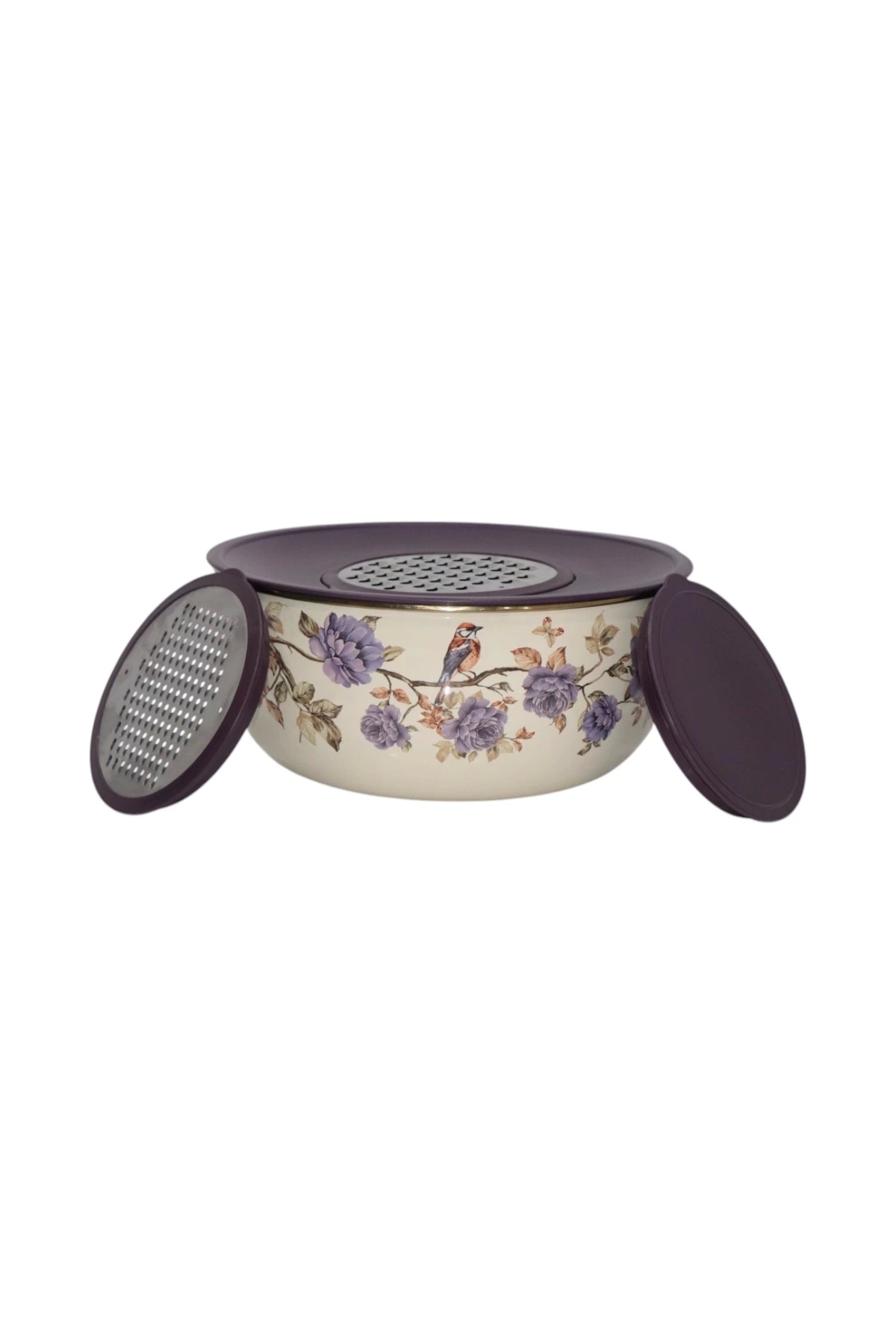 PR HOME-Fiorella 5 Piece Grater Mixing Bowl / Storage Bowl Large Size 4