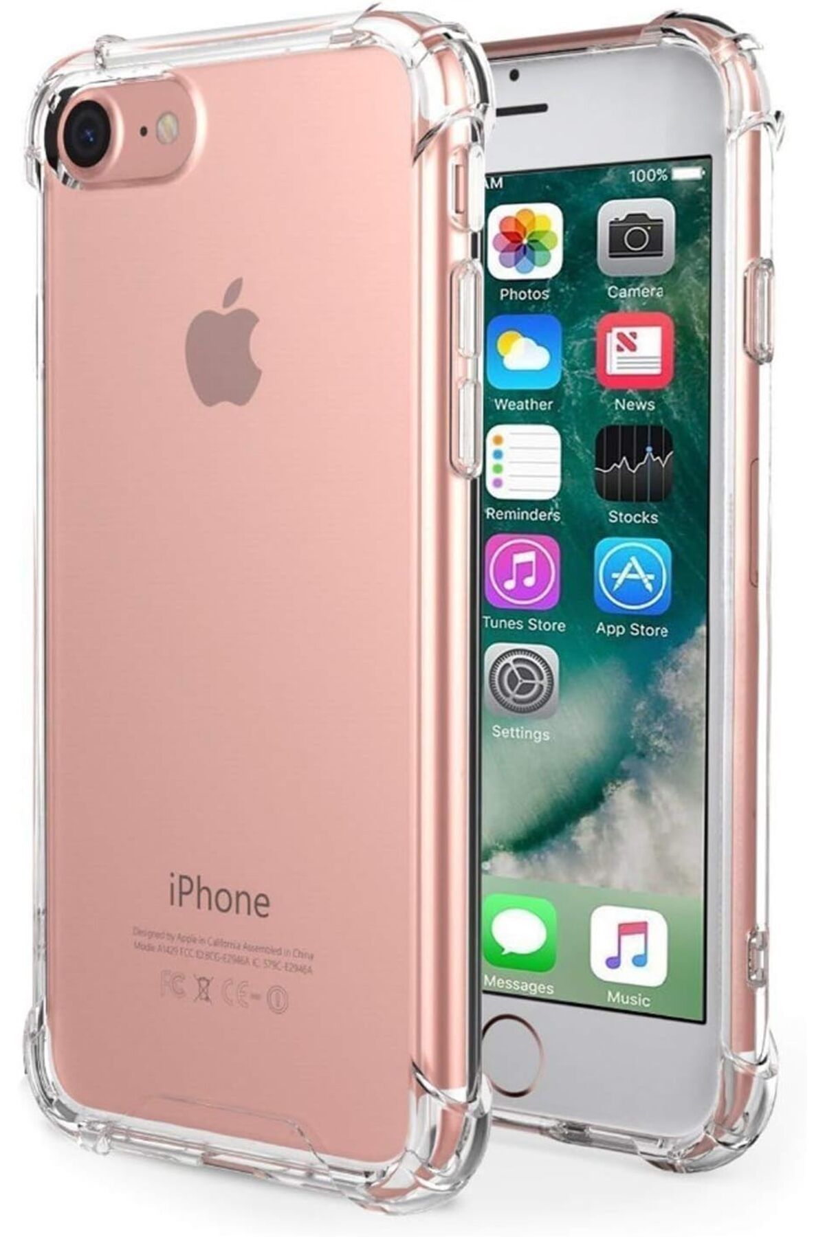 LUXE Shock-Absorbing için Kılıf iPhone 8 Şeffaf [iPhone 8 ile Uyumlu Kılıf - Şeffaf] LXSHP 10555