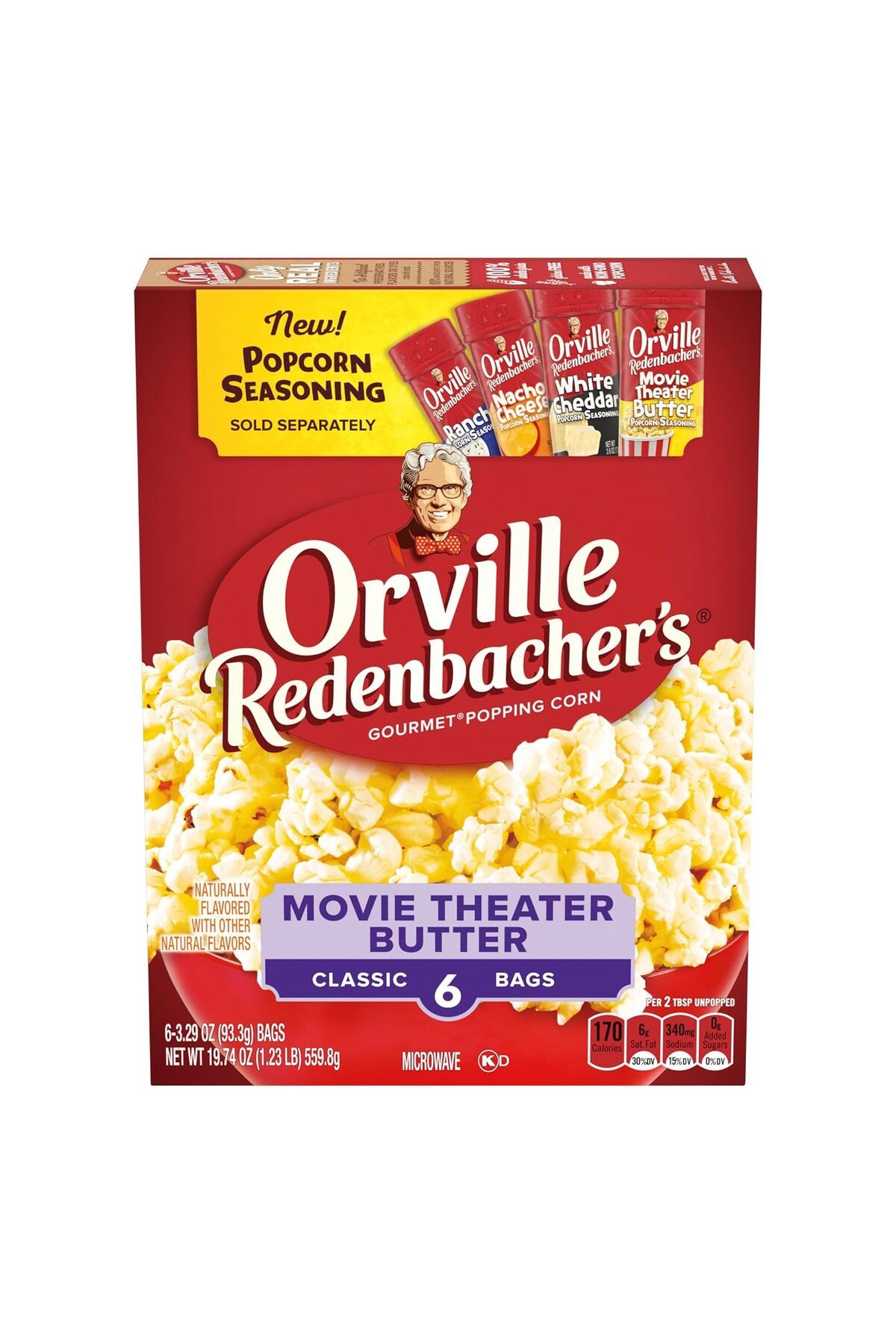 Orville Redenbacher s Orville Redenbacher's Microwave Popcorn Movie Theater Butter Flavor 6'lı 559.8 gr