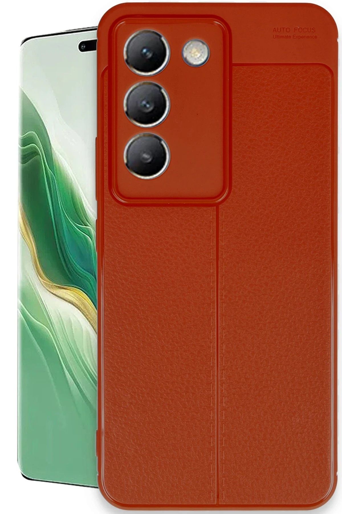 NewFace Vivo V30 Lite 4G Kılıf Auto Focus Kapak - Kırmızı HNZRN