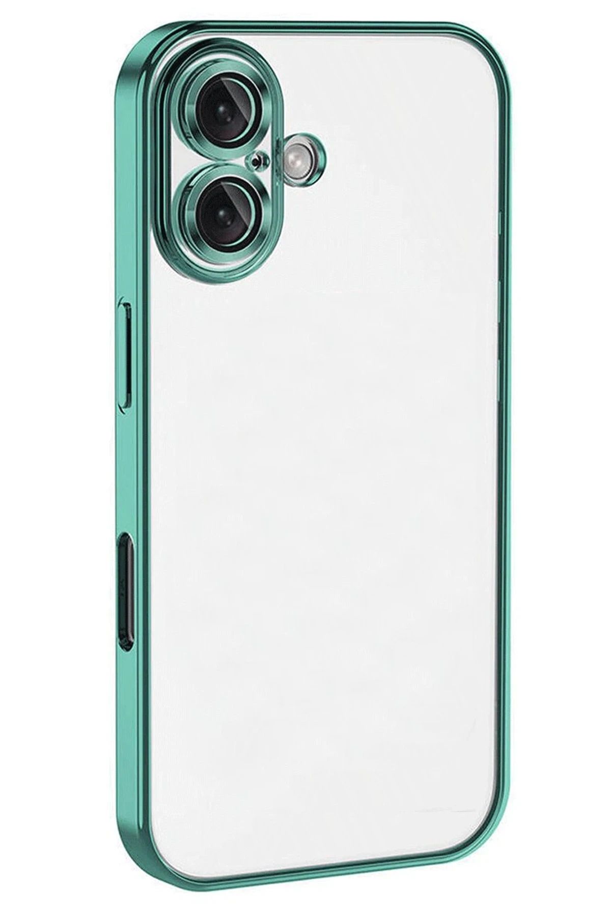 NewFace iPhone 16 Plus Kılıf Lensli Silikon - Turkuaz YNSMR