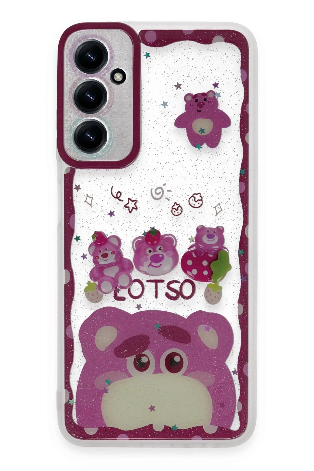 NewFace Samsung Galaxy A25 5G Kılıf Sweet Desenli Silikon Kapak - Pembe FERRG