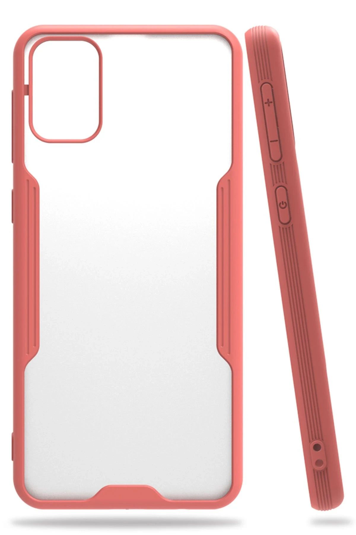 NewFace Samsung Galaxy M31 Kılıf Platin Silikon - Pembe INSLM