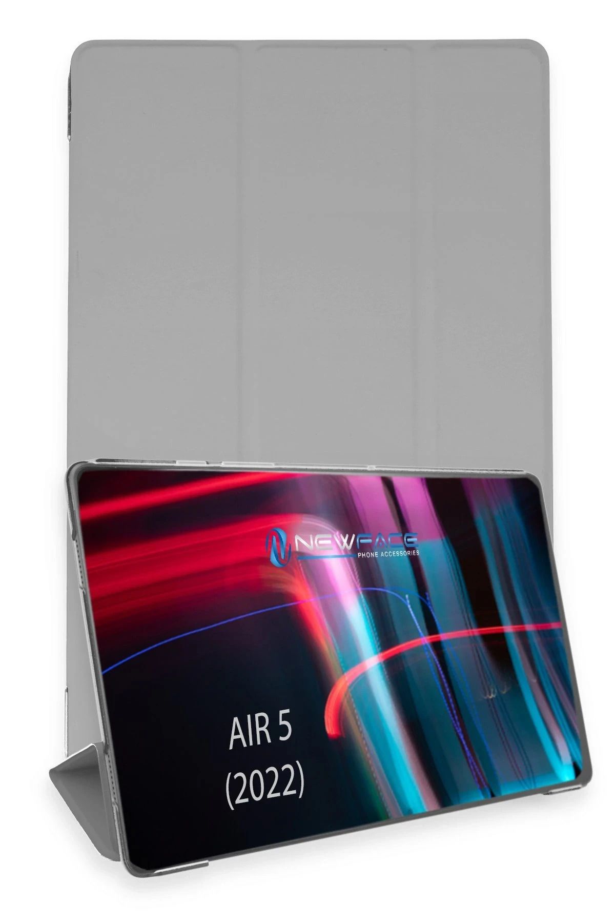 NewFace iPad Air 5 (2022) Kılıf Tablet Smart Kılıf - Gri BSTMY
