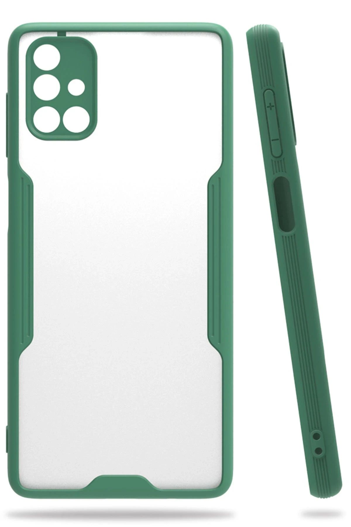 NewFace Samsung Galaxy M51 Kılıf Platin Silikon - Yeşil FERRG