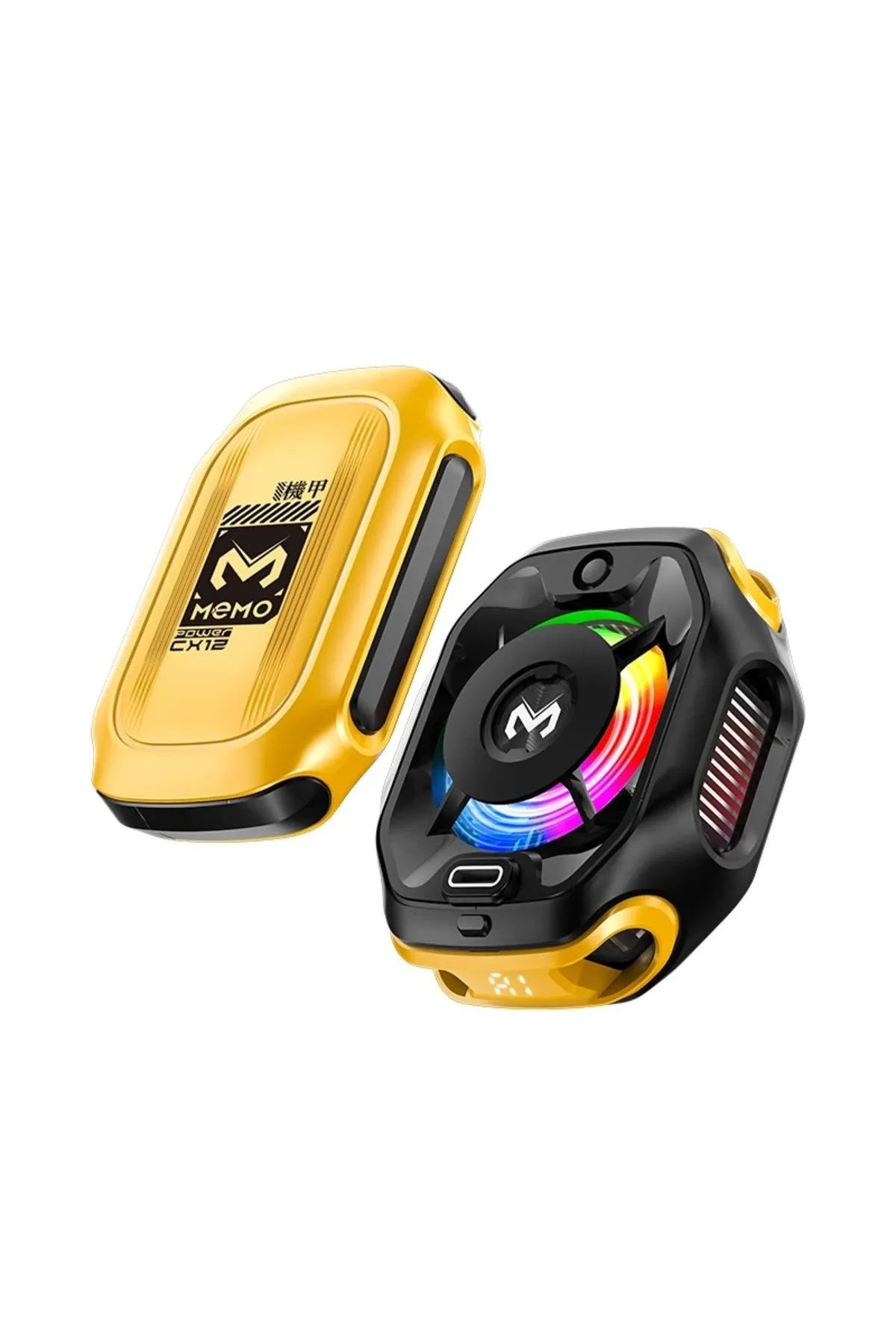 Serreha Memo CX12 Manyetik Rgb Oyun Soğutucu, Pubg Için Powerbankli Kablosuz Radyatör Fan