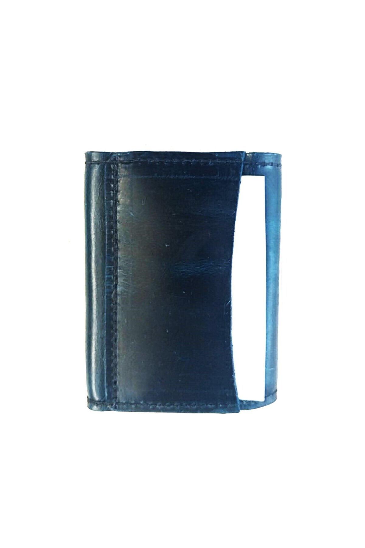 FEHANDEN COLLECTİON-Genuine Leather, Foldable, Navy Blue Card Holder 4