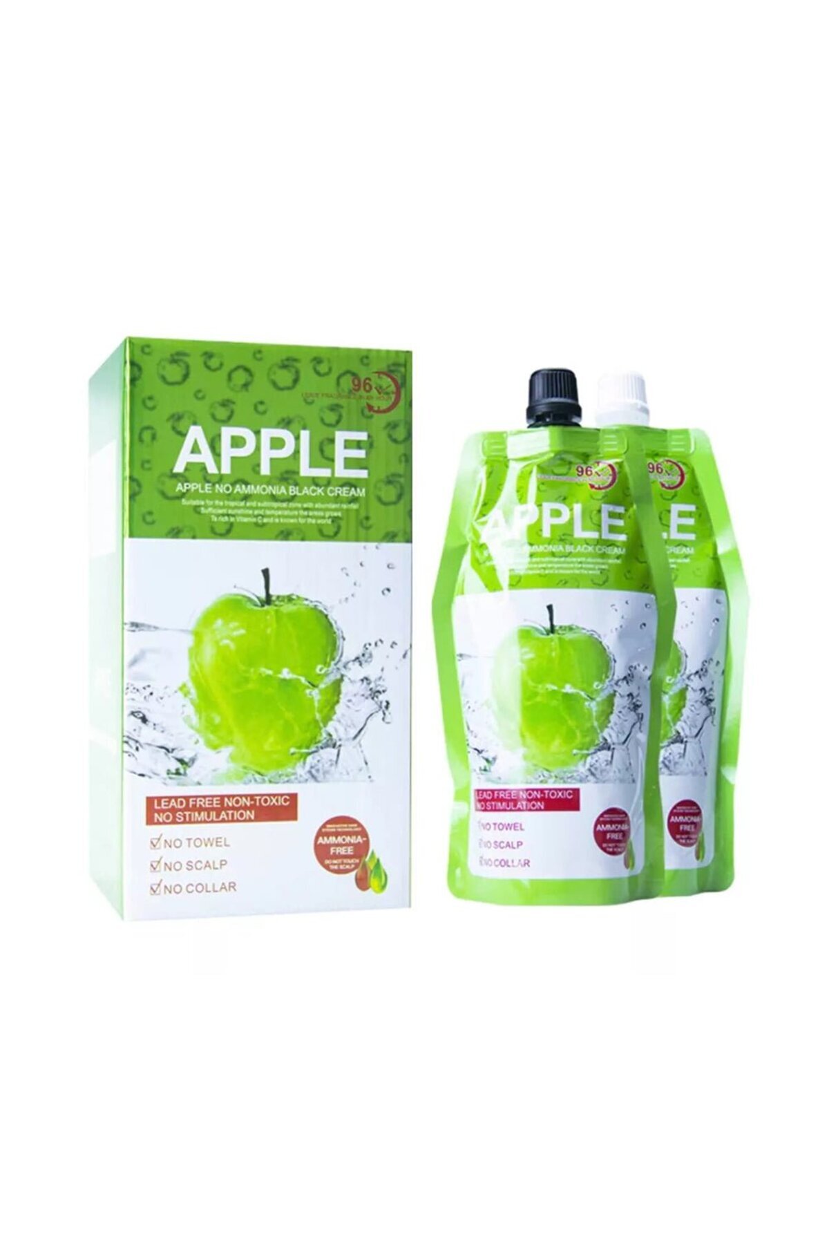 Apple-Organic Ammonia-Free Apple Hair Dye - Black, 500ml (2-pack) 4