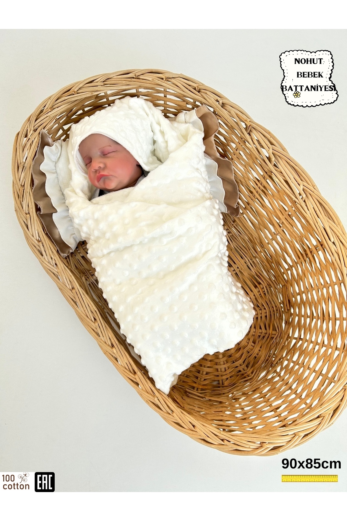 Bebella-Baby Girl / Boy Blanket & Swaddle Double Layer 100% Cotton 90X85Cm 3