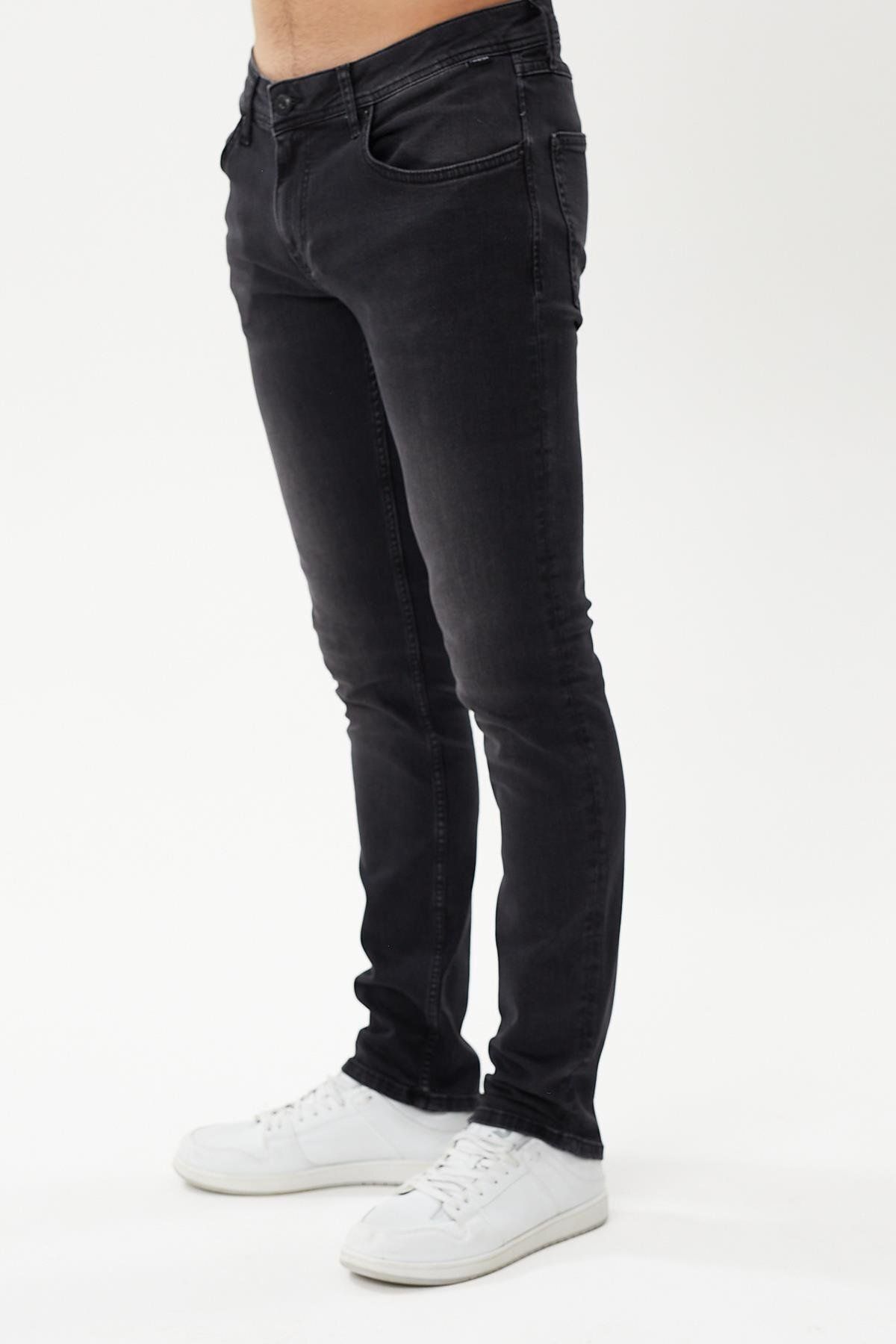 Twister Jeans Panama 750 Black Black Dar Kesim Dar Paça Likralı Erkek Ko Pantolon Antrasit
