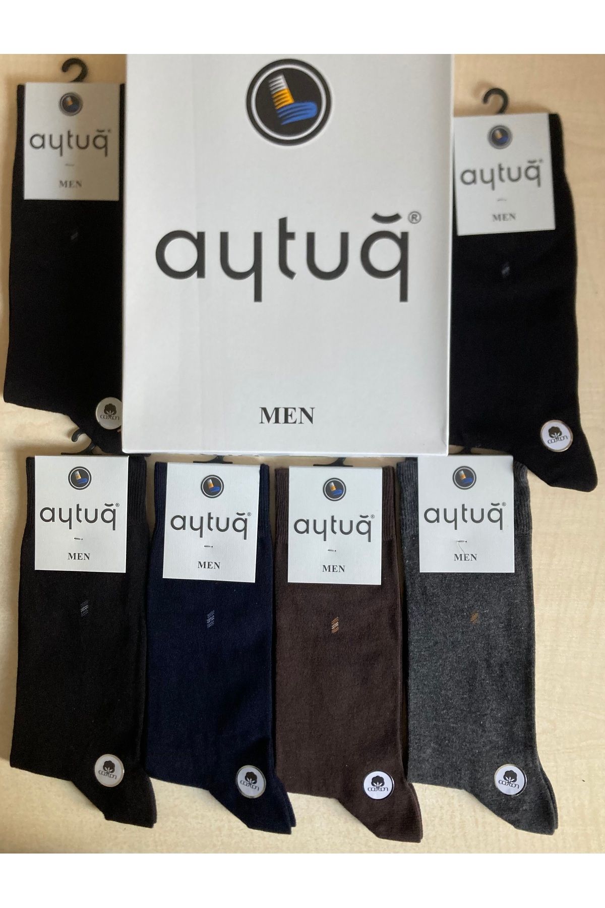 Aytuğ AYTUĞ Cotton Seri Dikişsiz Erkek Çorap 6lı Paket