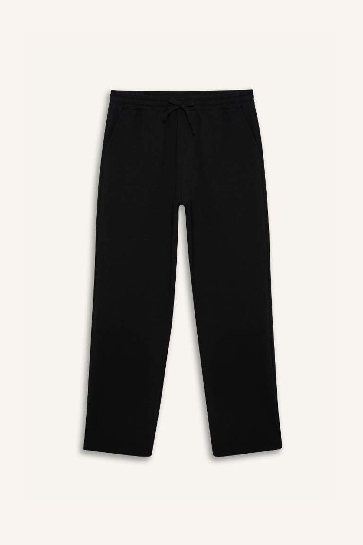 DeFacto Yeni Sezon Beli Bağcıklı Wide Leg Geniş Paça Eşofman Altı