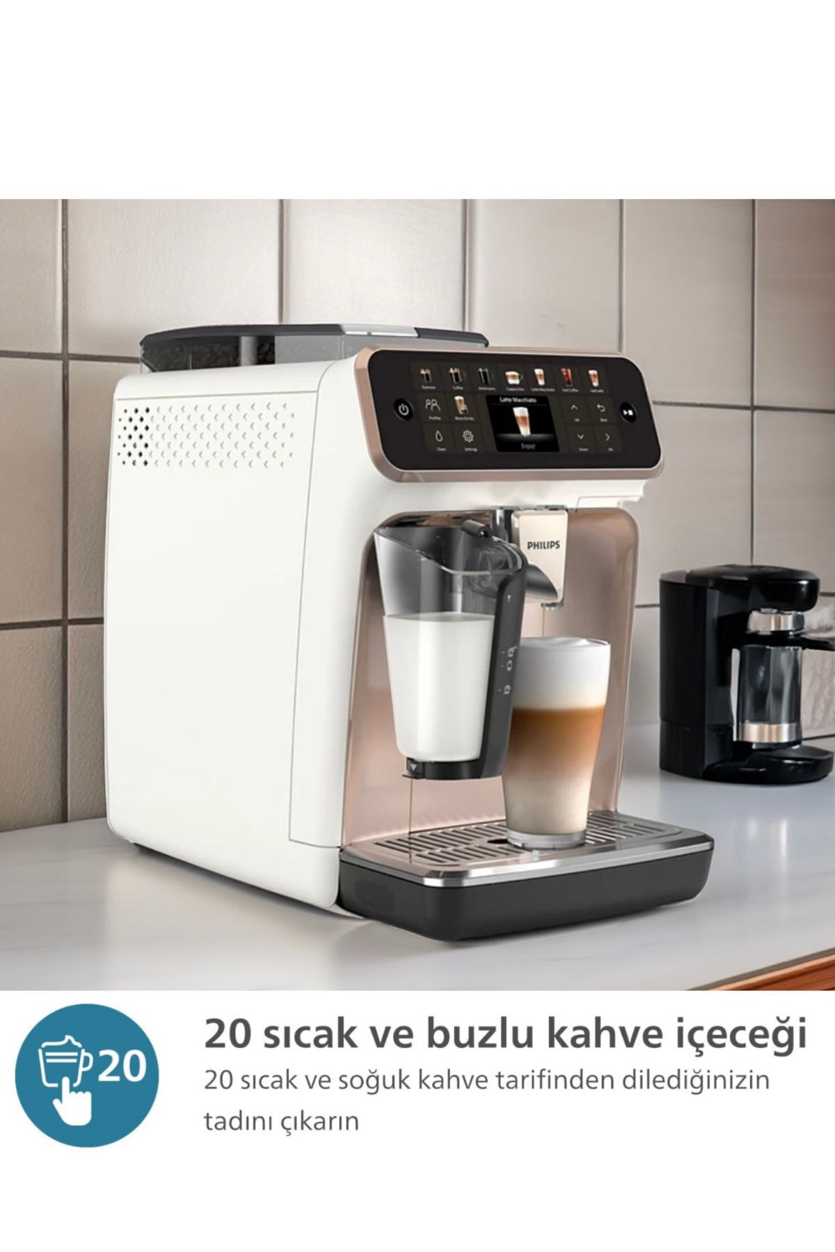 Philips 5500 Serisi Premium Tam Otomatik Lattego Espresso Makinesi, Silentbrew, 20 Sıcak & Soğuk Içecek