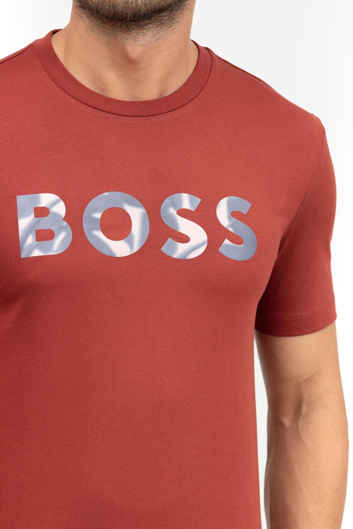 تی شرت مردانه یقه دوچرخه BOSS