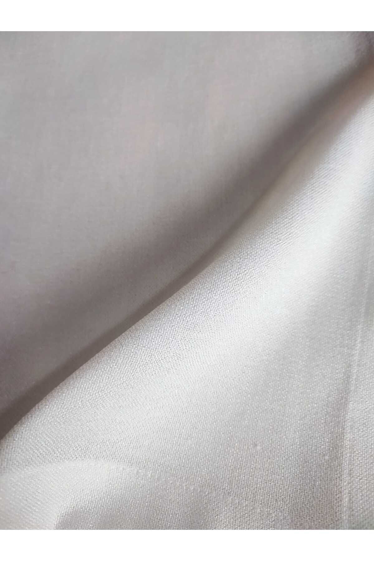 PİKKO HOME-Ekru-Cream Color Shiny Textured Polyester Without Trouble (Lm) 3
