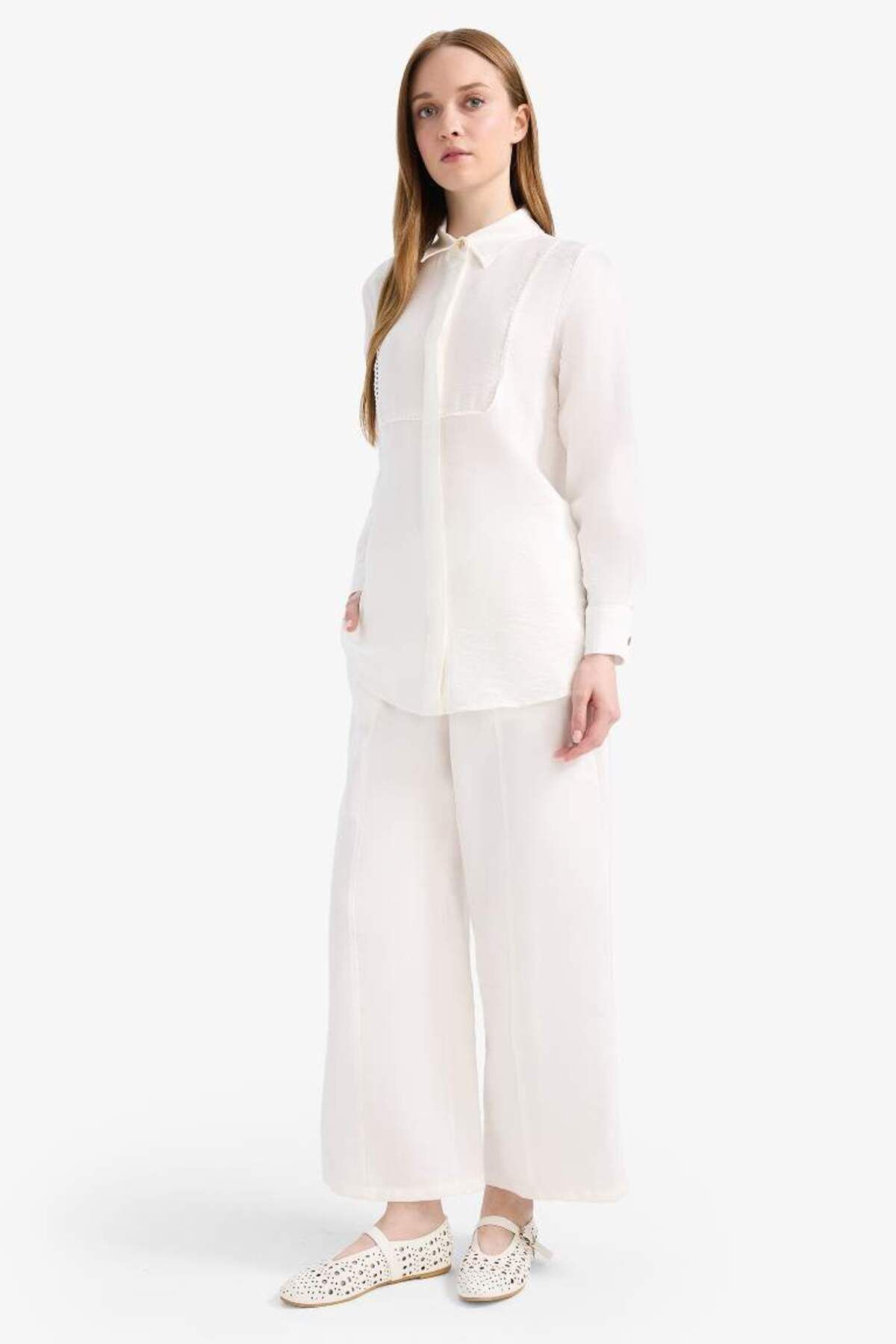 DeFacto-Flexible Waisted Basic Plain Modal Harem Pants F1370Ax25Sm 3