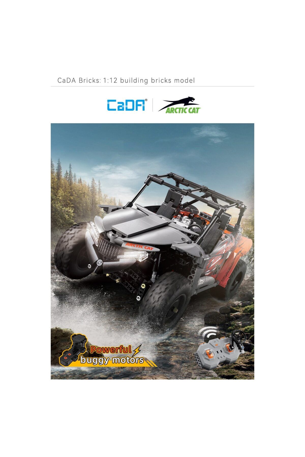 cada-CaDa Construction Set - RC Car WILDCAT Off-Roader C62006W 8