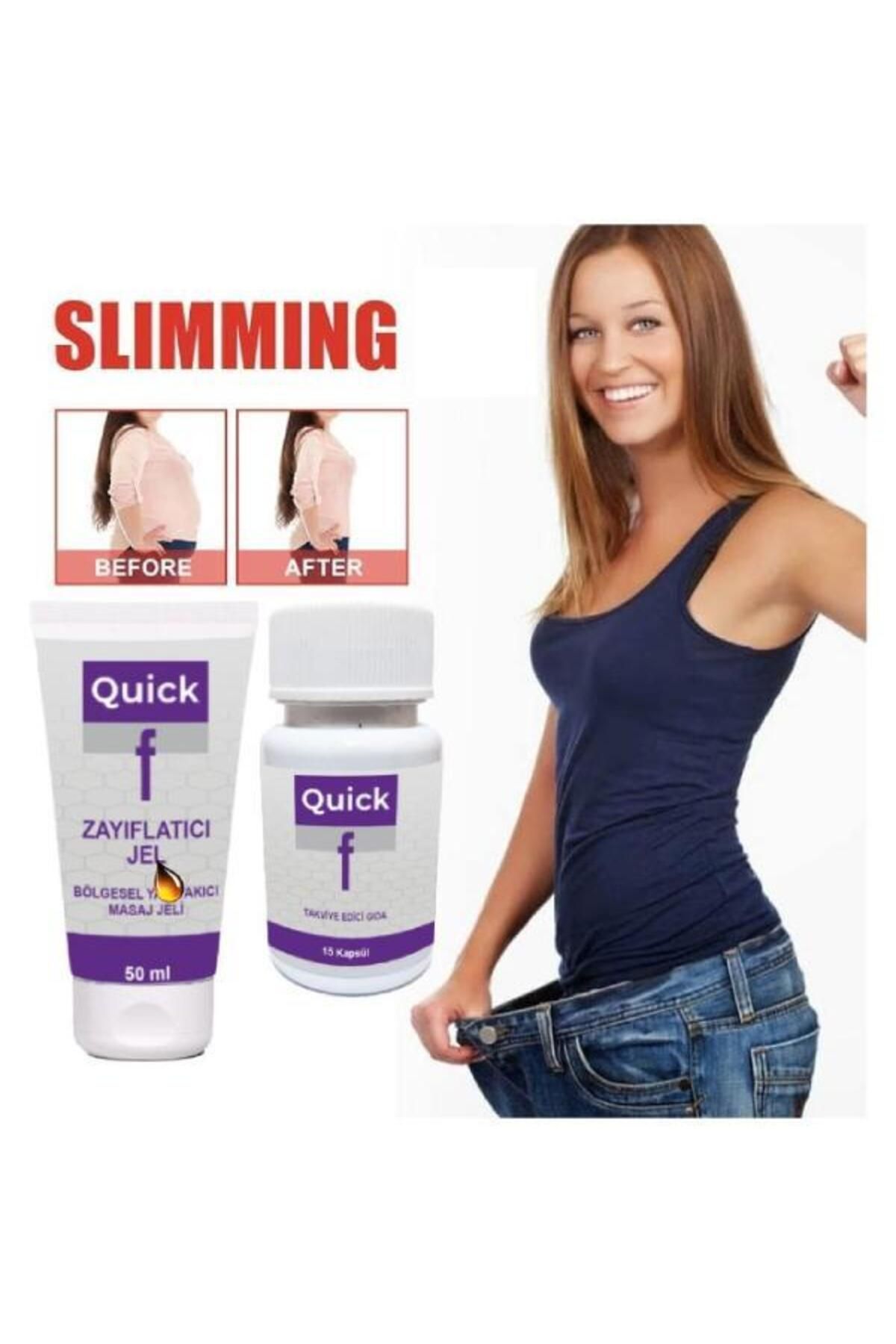 Natural Creams Quick Gel Vücut Zayıflatmaca Masaj Kremi 50 ml+ Quick 15 Gıda Takviyesi ile
