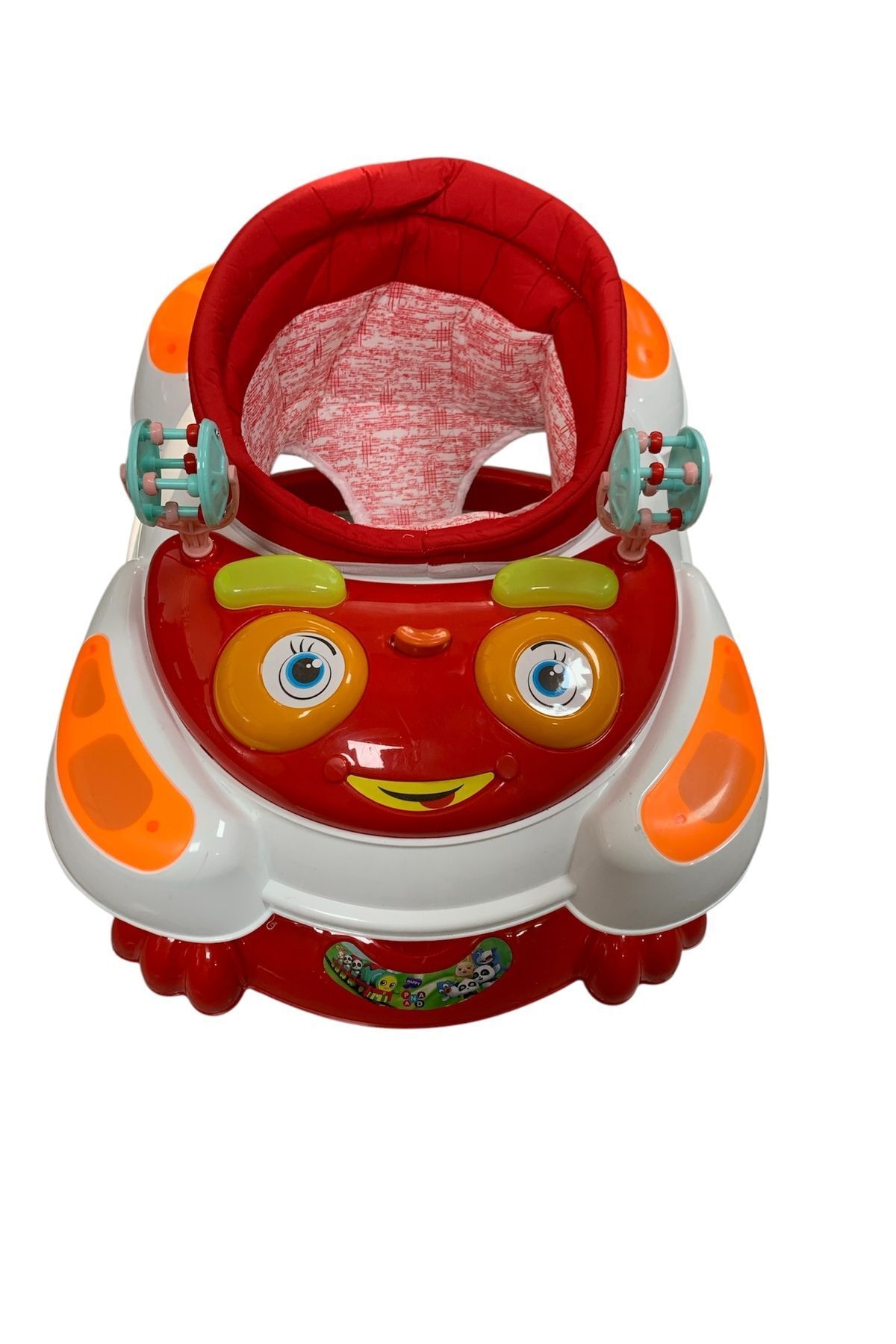 Kids 7 Ayak Bebek Yürüteç Göz Modeli Kırmız beyaz