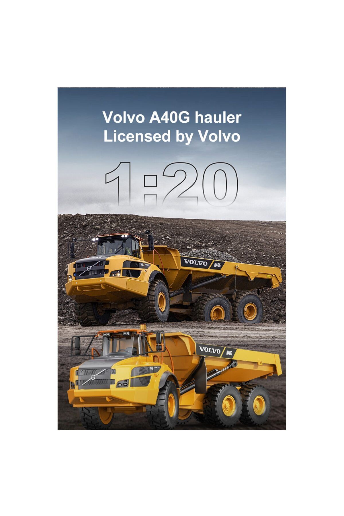 cada-RC Dump Truck CaDa VOLVO A40G 1:20 scale 6