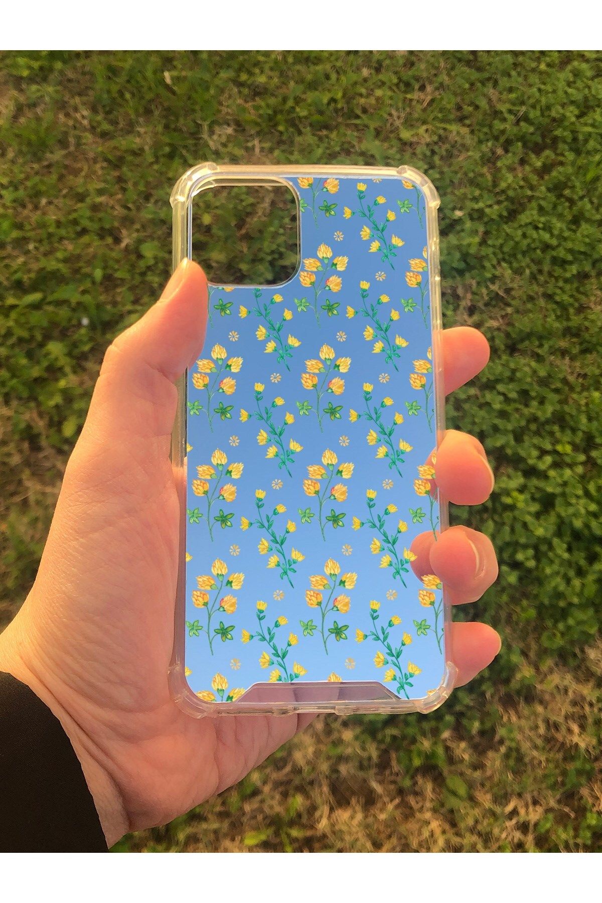 blueb İphone 11 Pro Uyumlu Aynalı Desenli Darbe Kamera Korumalı Silikon Telefon Kılıfı