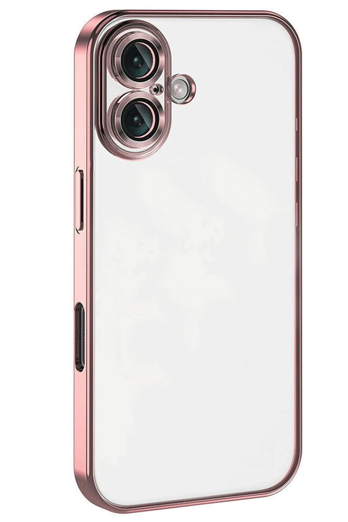 NewFace iPhone 16 Kılıf Lensli Silikon - Pembe INSLM