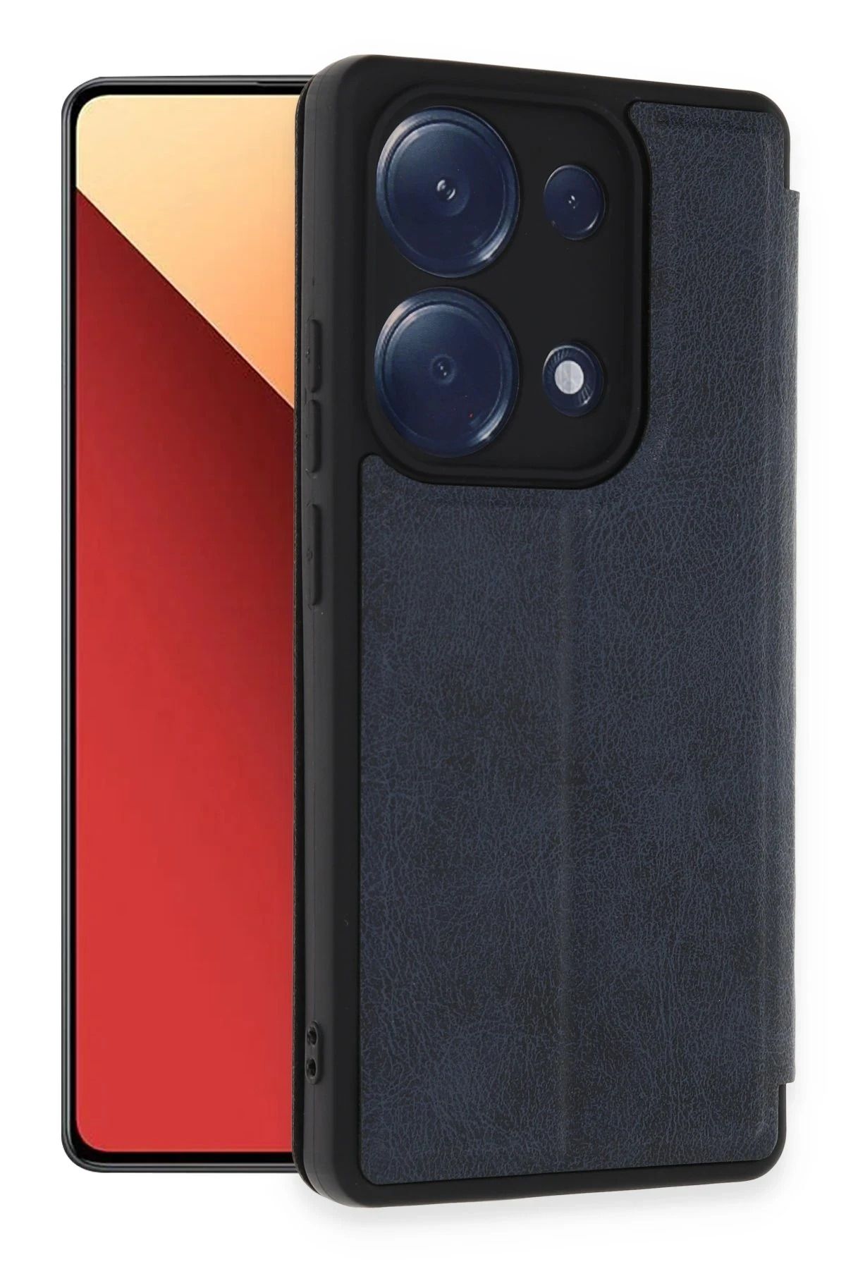 NewFace Xiaomi Redmi Note 13 Pro 4G Kılıf Flip Cover - Lacivert BSTMY