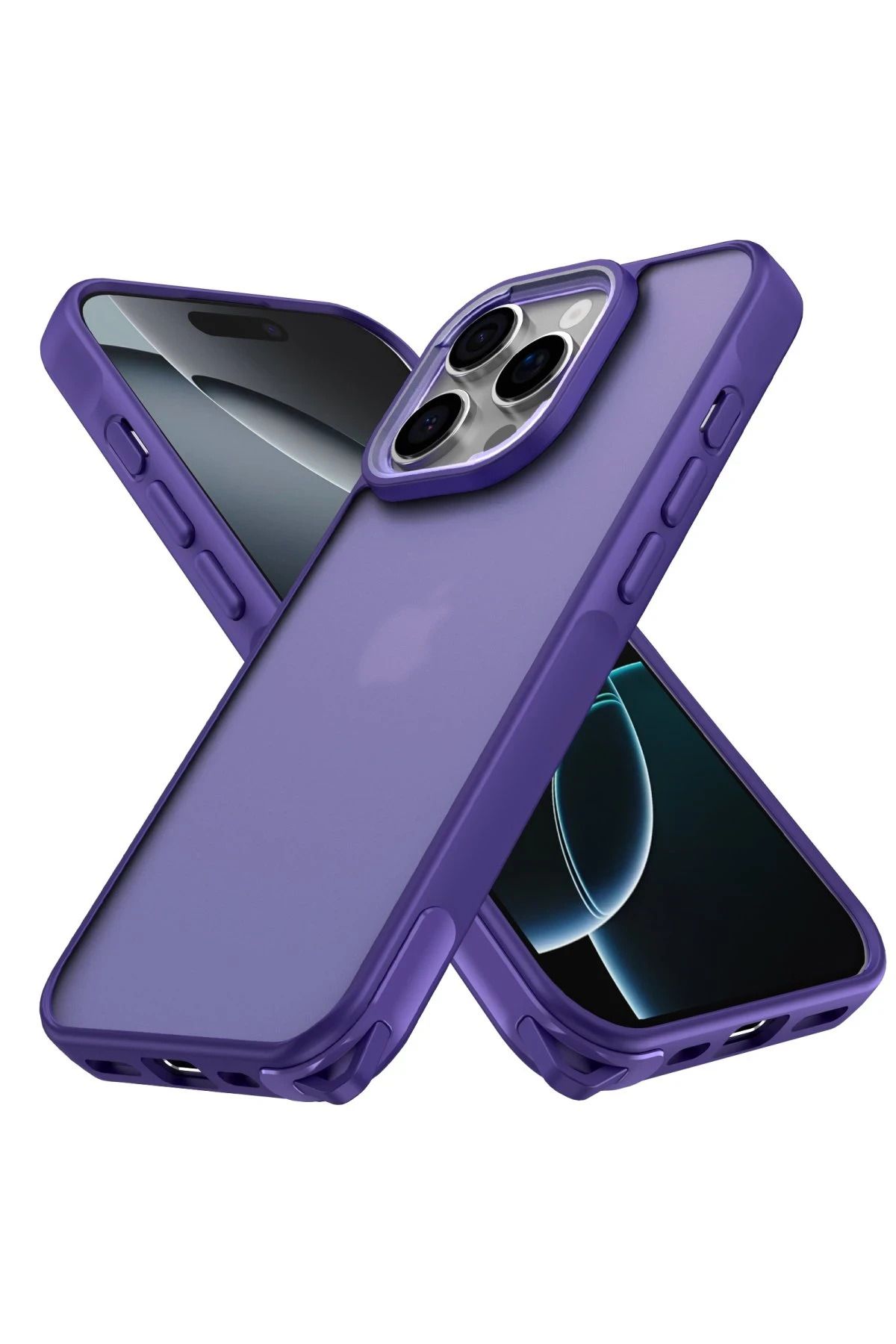NewFace iPhone 16 Pro Kılıf Elegant Kapak - Derin Mor BSTMY