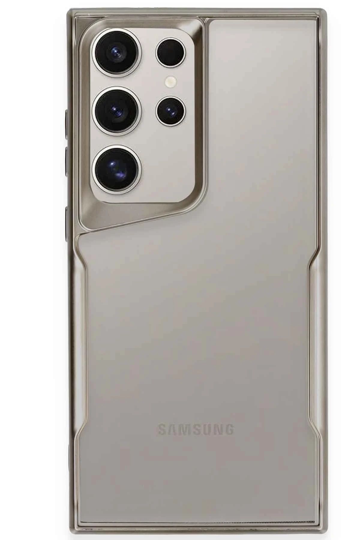 NewFace Samsung Galaxy S24 Ultra Kılıf Boyi Silikon Kapak - Titan Gri NRMSA