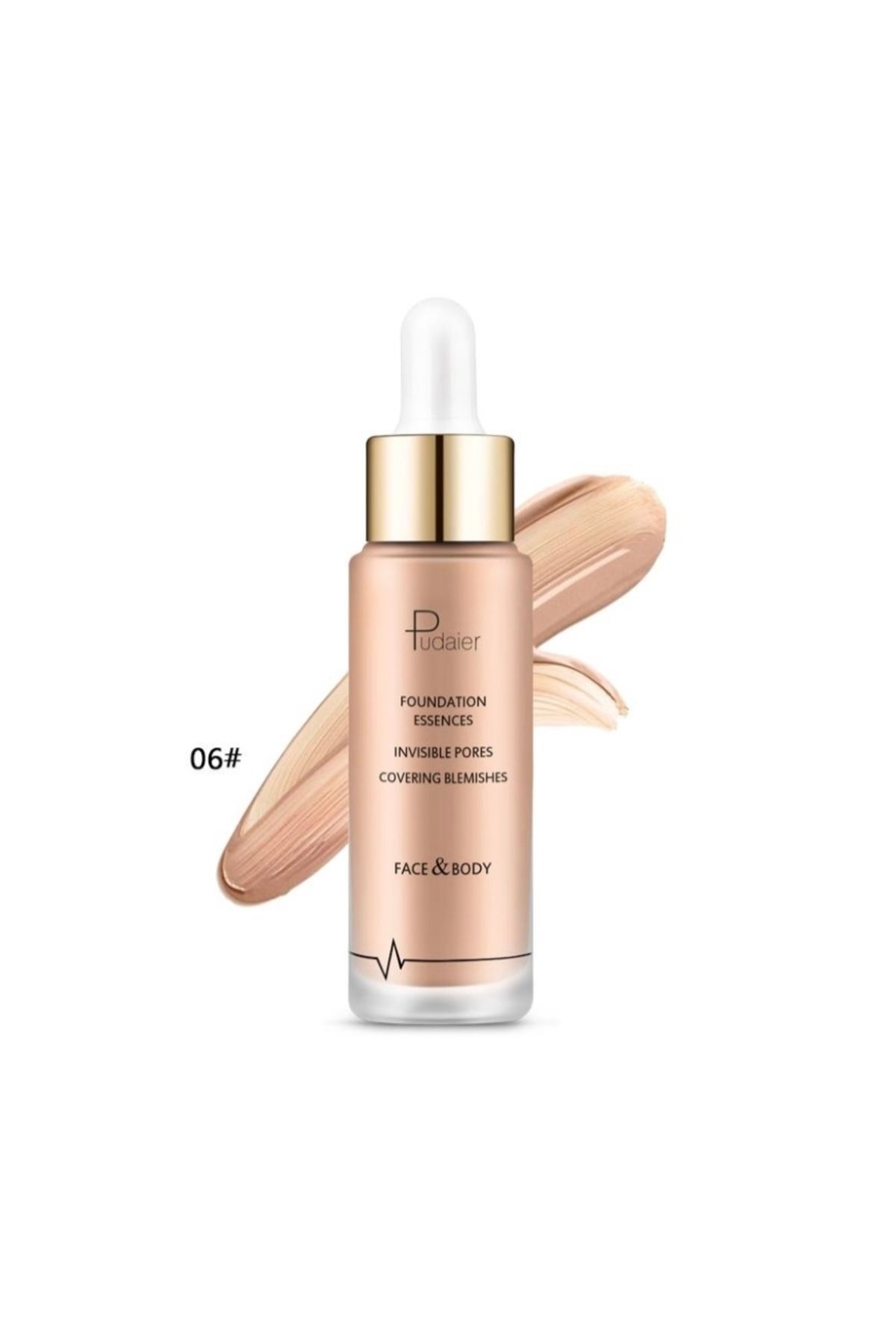 Pudaier Yüz vücut Sıvı kapatıcı damla fondöten - Lightweight Buildable Liquid Concealer Drop vegan (06)