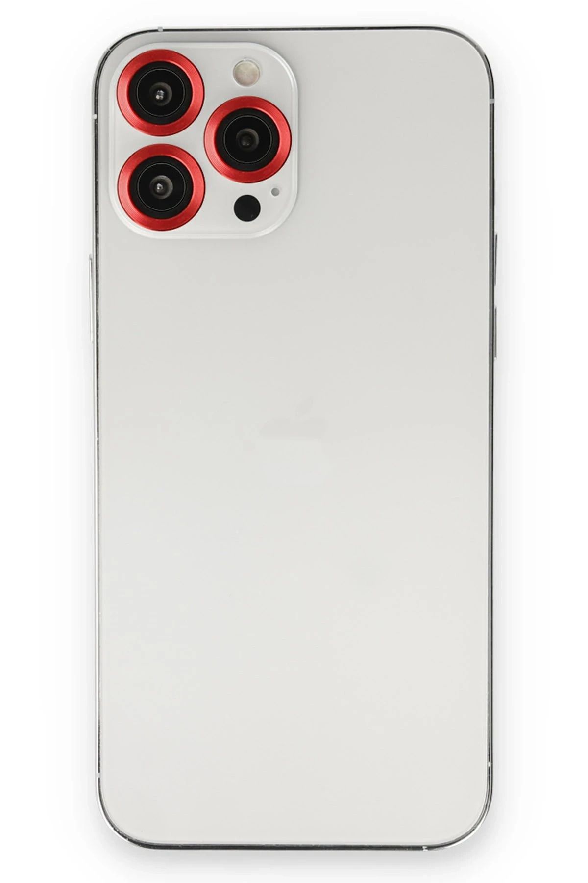 NewFace iPhone 13 Pro Max uyumlu Metal Kamera Lens - Kırmızı 1490437709