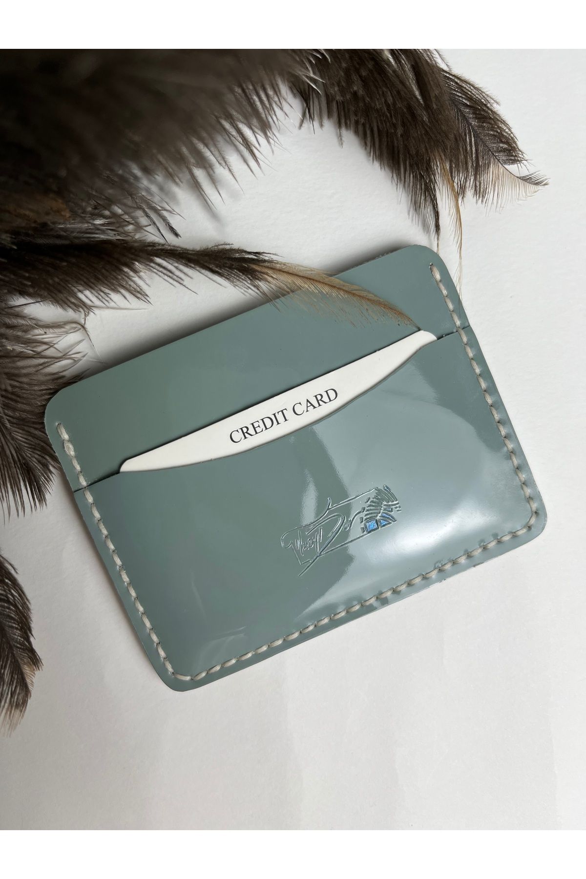 کارت دار مردانه و زنانه CARD چرمی یونیسکس HOLIDAY WATER GREEN COLOR TROYDER