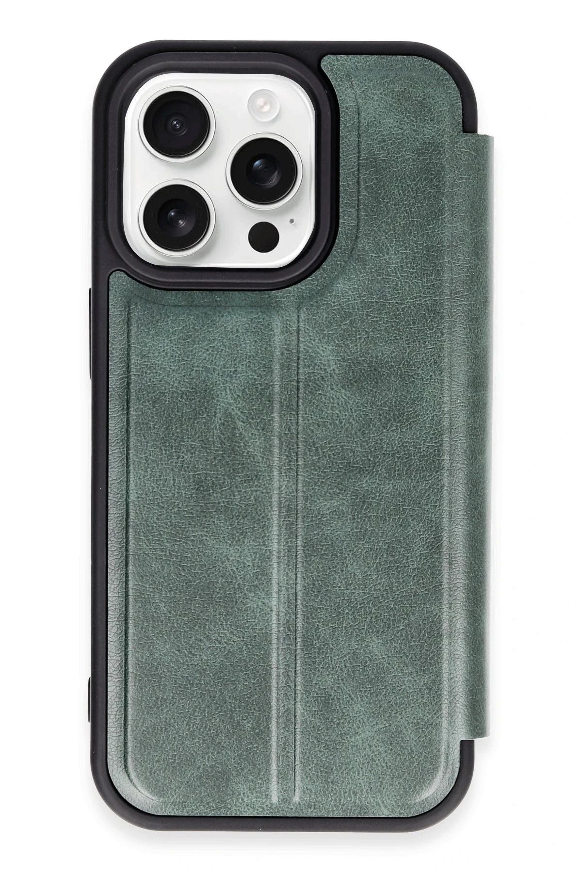 NewFace iPhone 14 Pro Kılıf Flip Cover - Koyu Yeşil INSLM