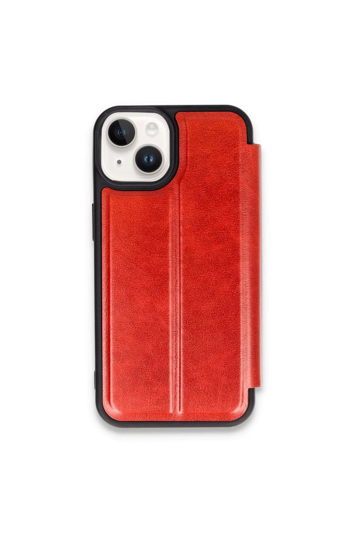 NewFace iPhone 15 Kılıf Flip Cover - Kırmızı INSLM