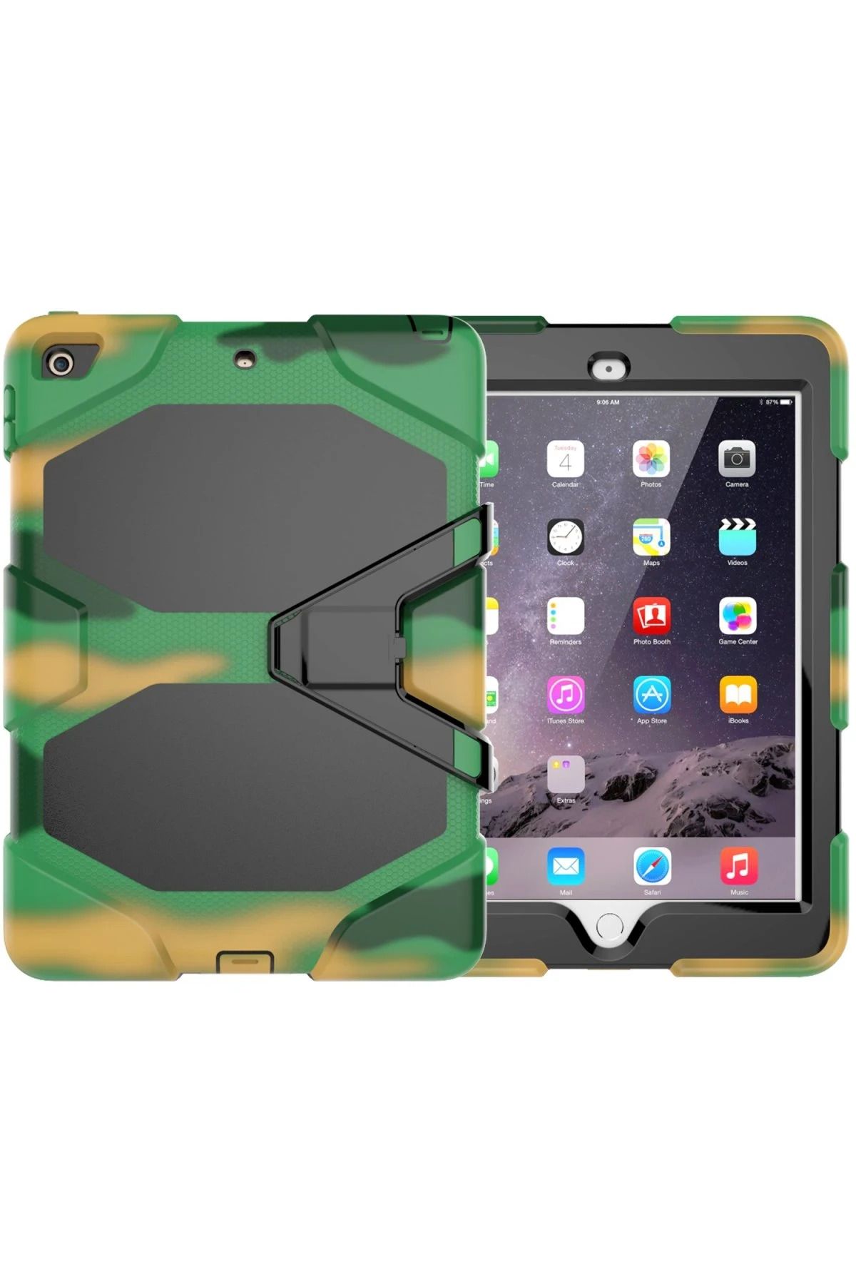 NewFace iPad 5 Air 9.7 Kılıf Griffin Tablet Kapak - Kamuflaj FERRG