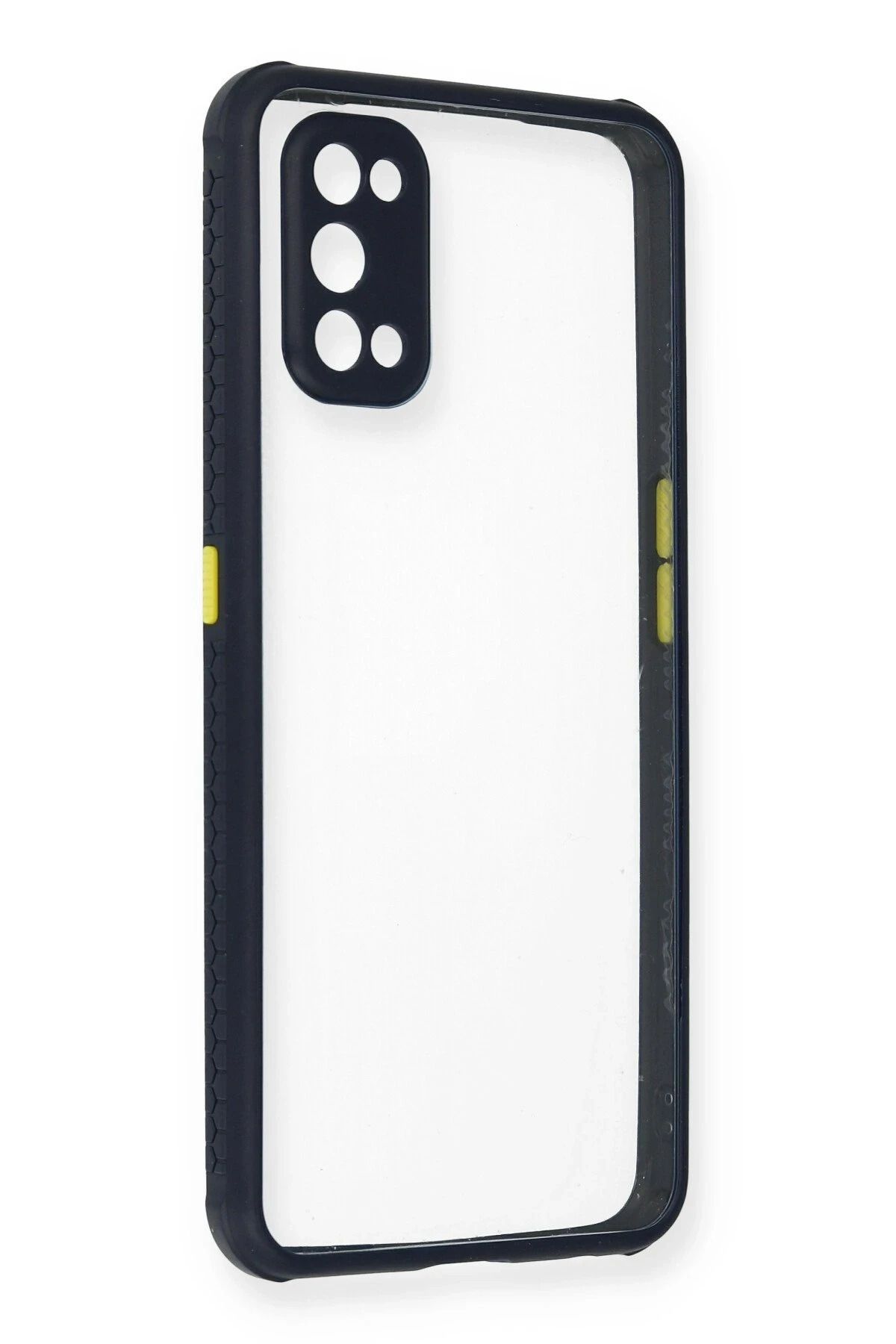 NewFace Realme 7 Pro Kılıf Miami Şeffaf Silikon - Lacivert BSTMY
