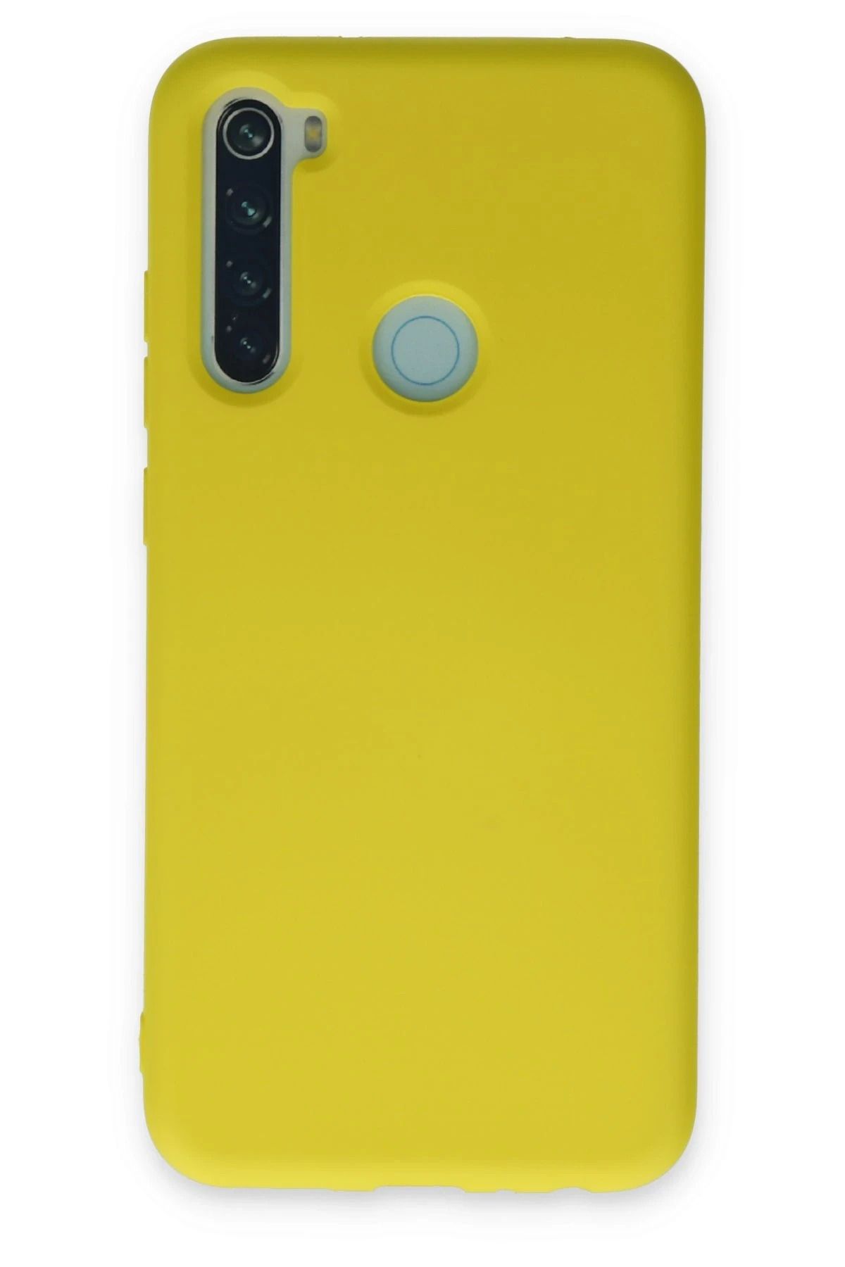 NewFace Xiaomi Redmi Note 8 Uyumlu  Kılıf Nano içi Kadife Silikon - Sarı INSLM