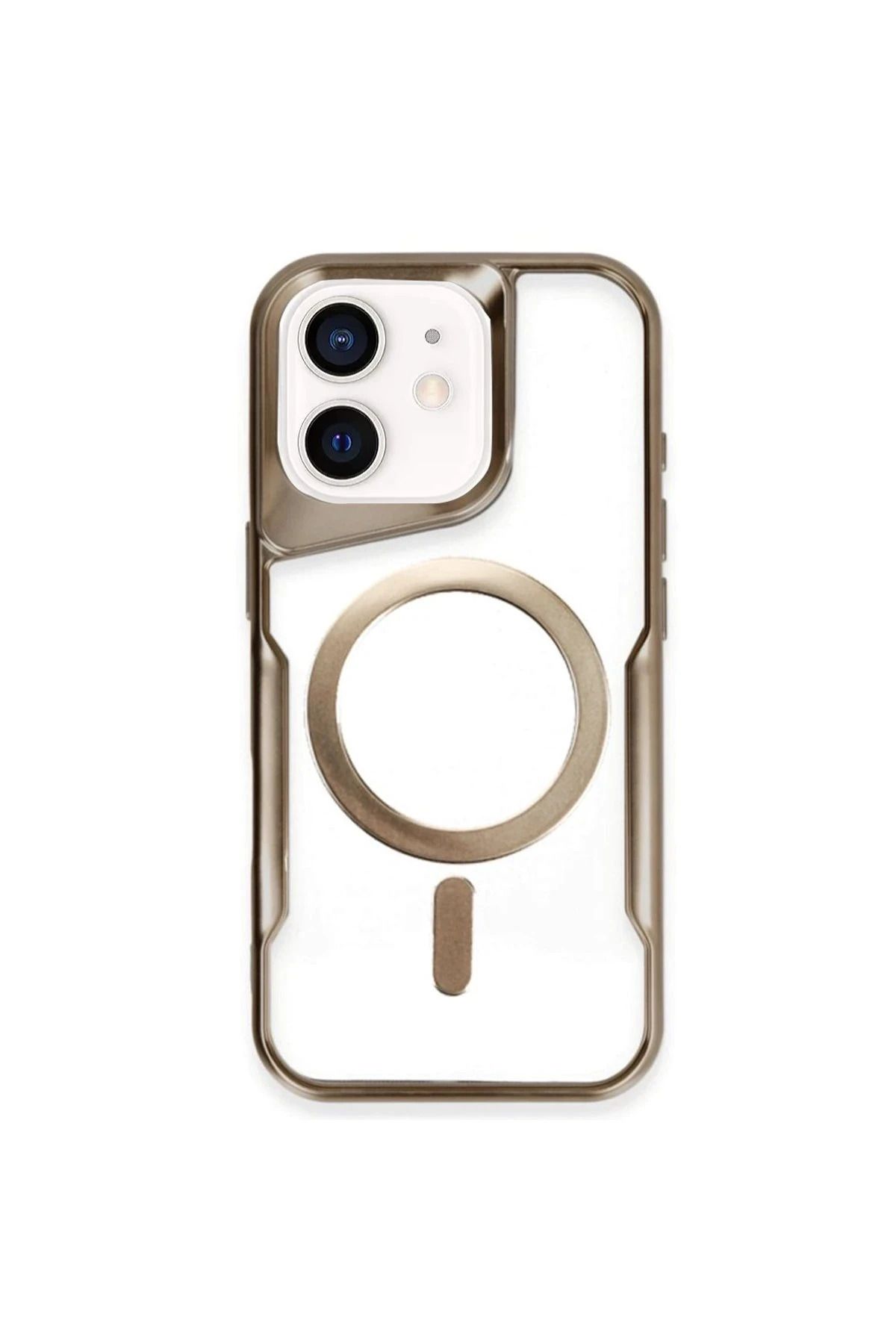 NewFace iPhone 11 Kılıf Boyi Magsafe Silikon Kapak - Çöl Titanyum INSLM