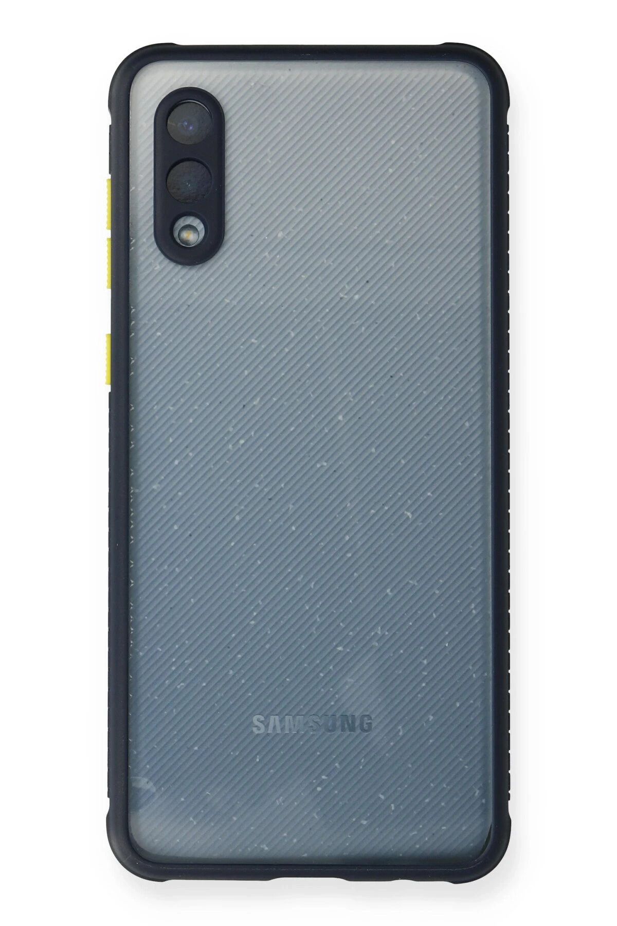NewFace Samsung Galaxy A02 Kılıf Miami Şeffaf Silikon - Lacivert FERRG