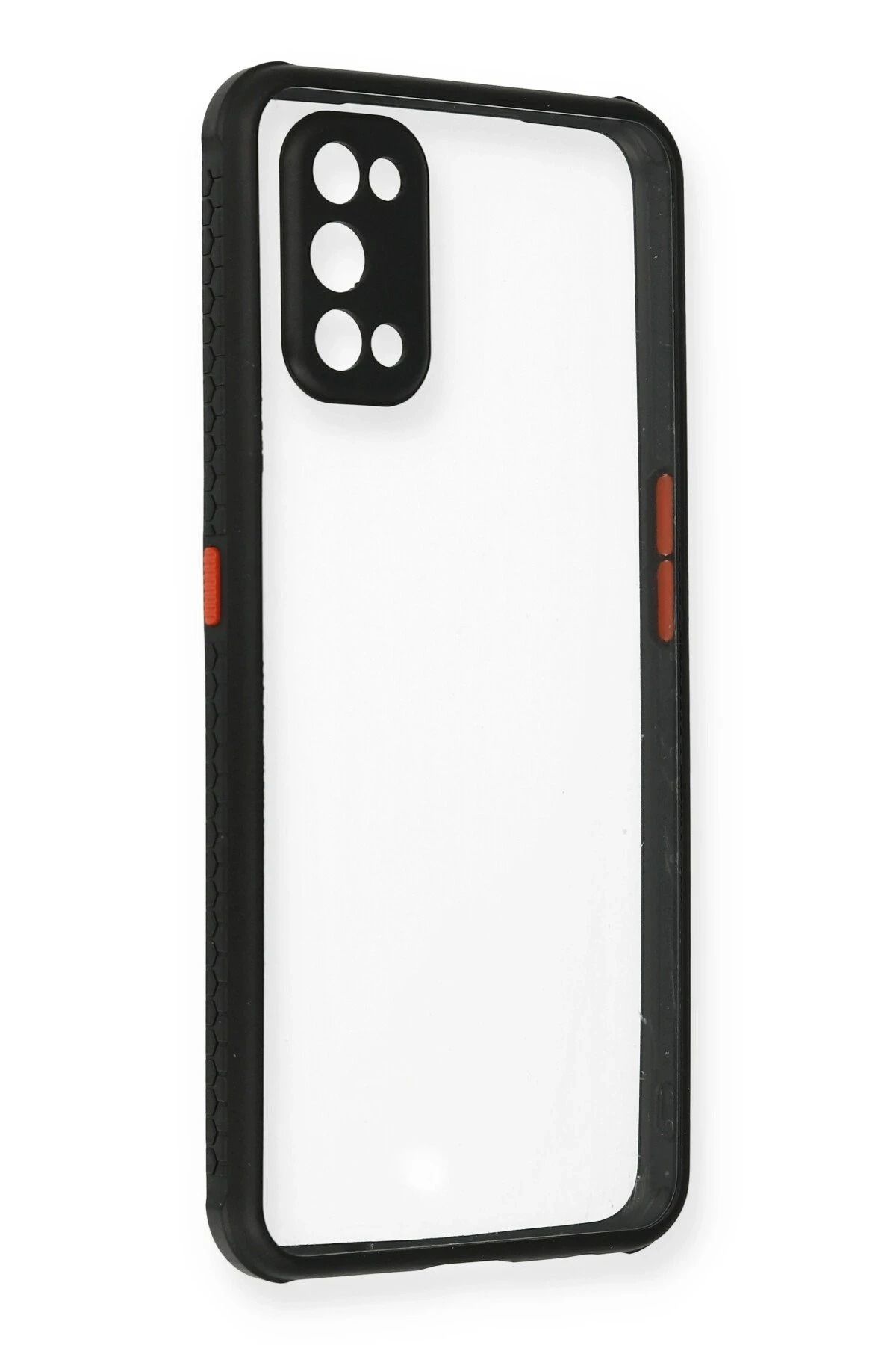 NewFace Realme 7 Pro Kılıf Miami Şeffaf Silikon - Siyah BSTMY