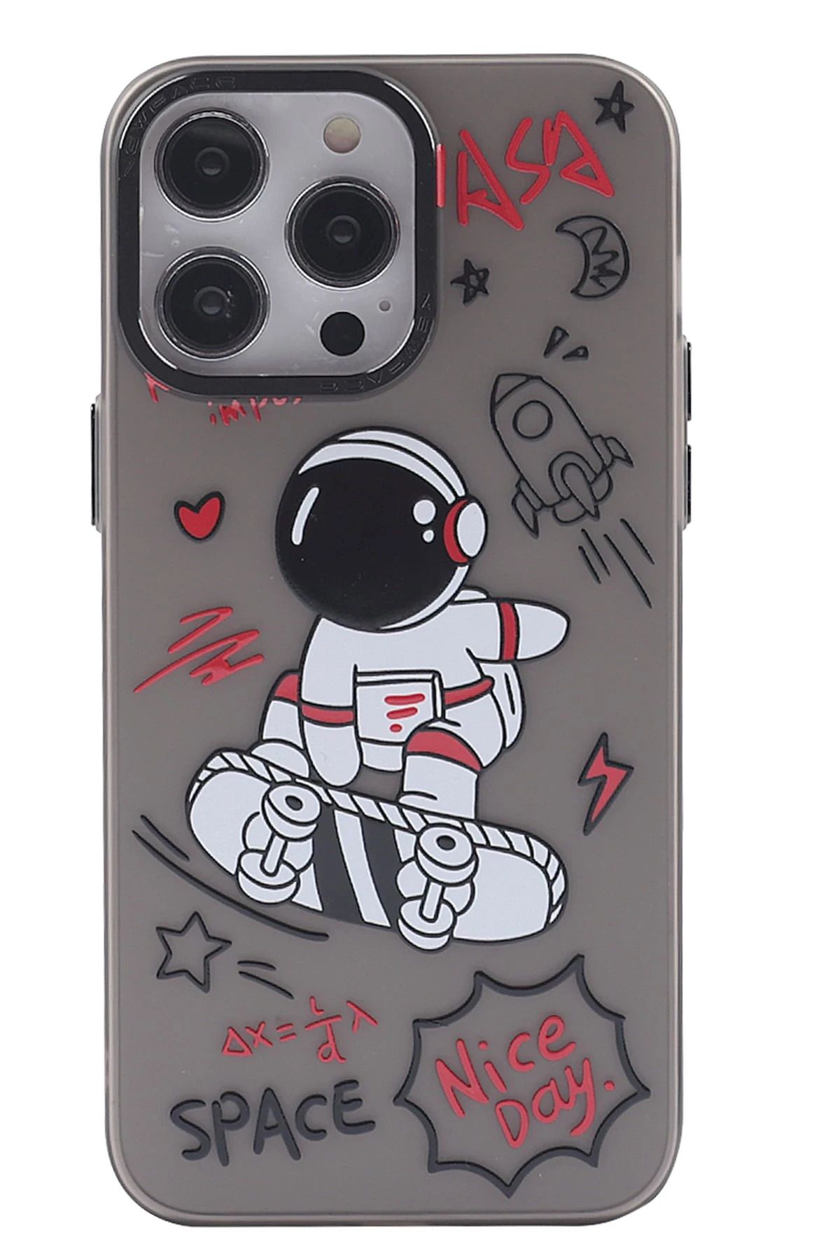 NewFace iPhone 13 Pro Max Kılıf Prada Desenli Kapak - Prada Siyah - 1 FLKRY