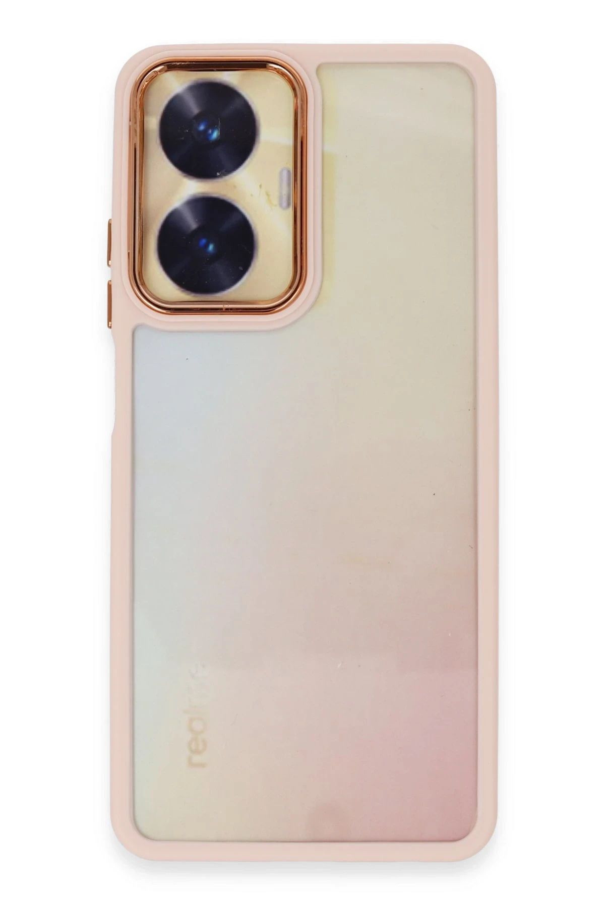 NewFace Realme C55 Kılıf Dora Kapak - Pudra FERRG