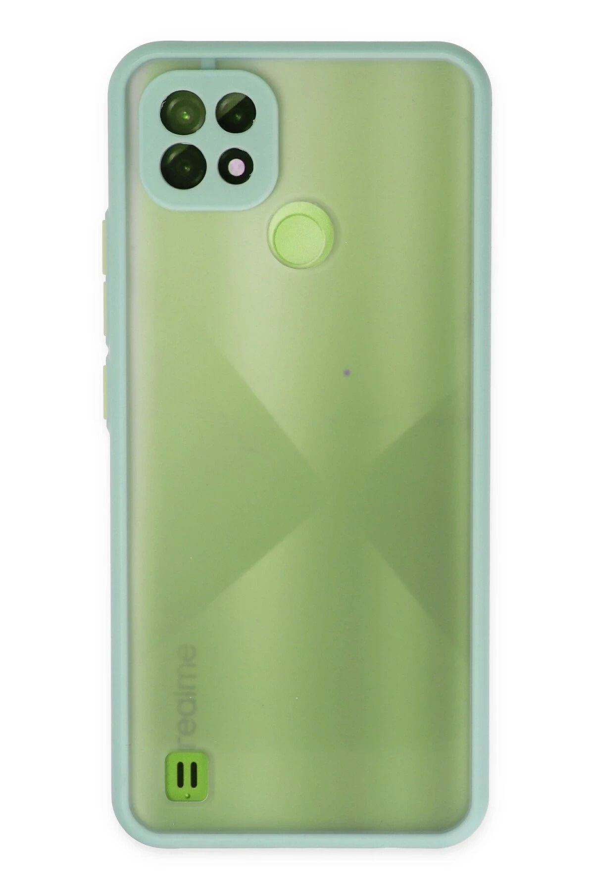 NewFace Realme C21 Kılıf Montreal Silikon Kapak - Turkuaz JOJUA