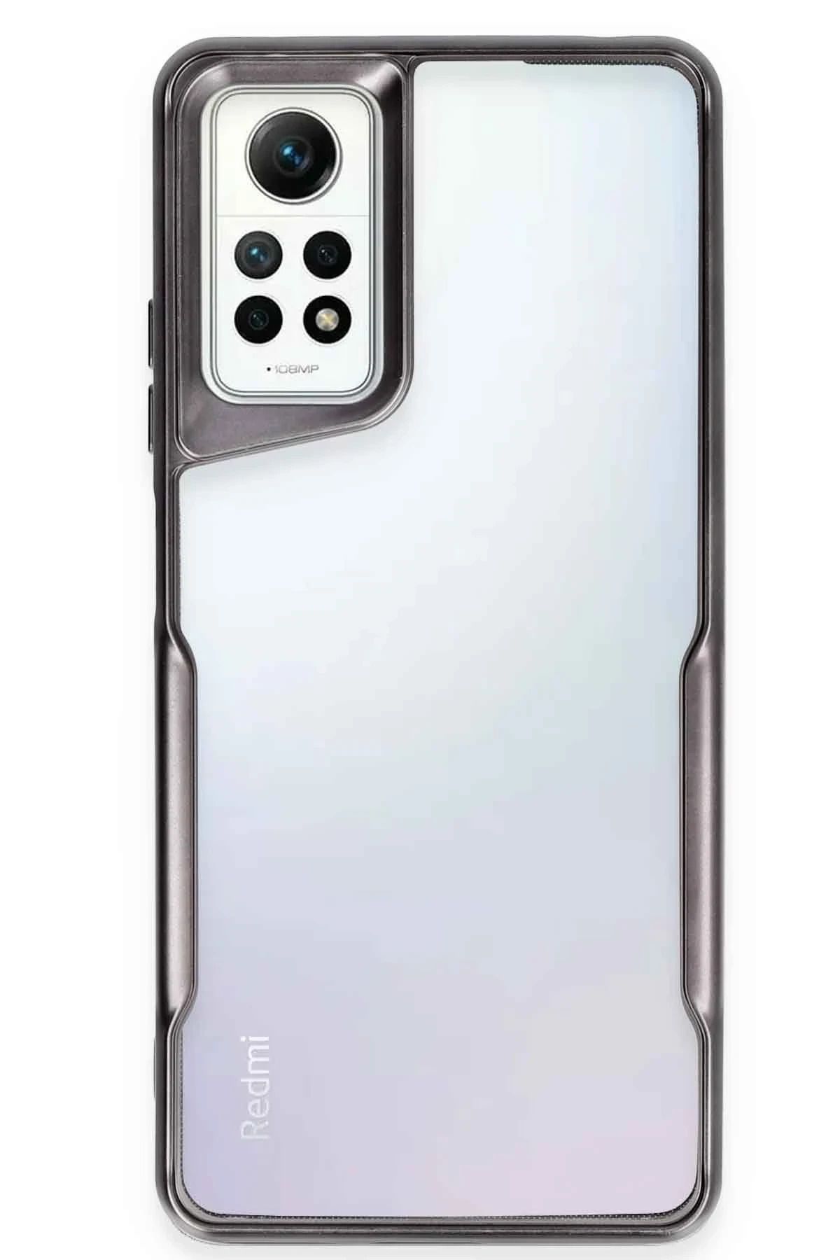NewFace Xiaomi Redmi Note 12 Pro 4G Kılıf Boyi Silikon Kapak - Siyah FERRG