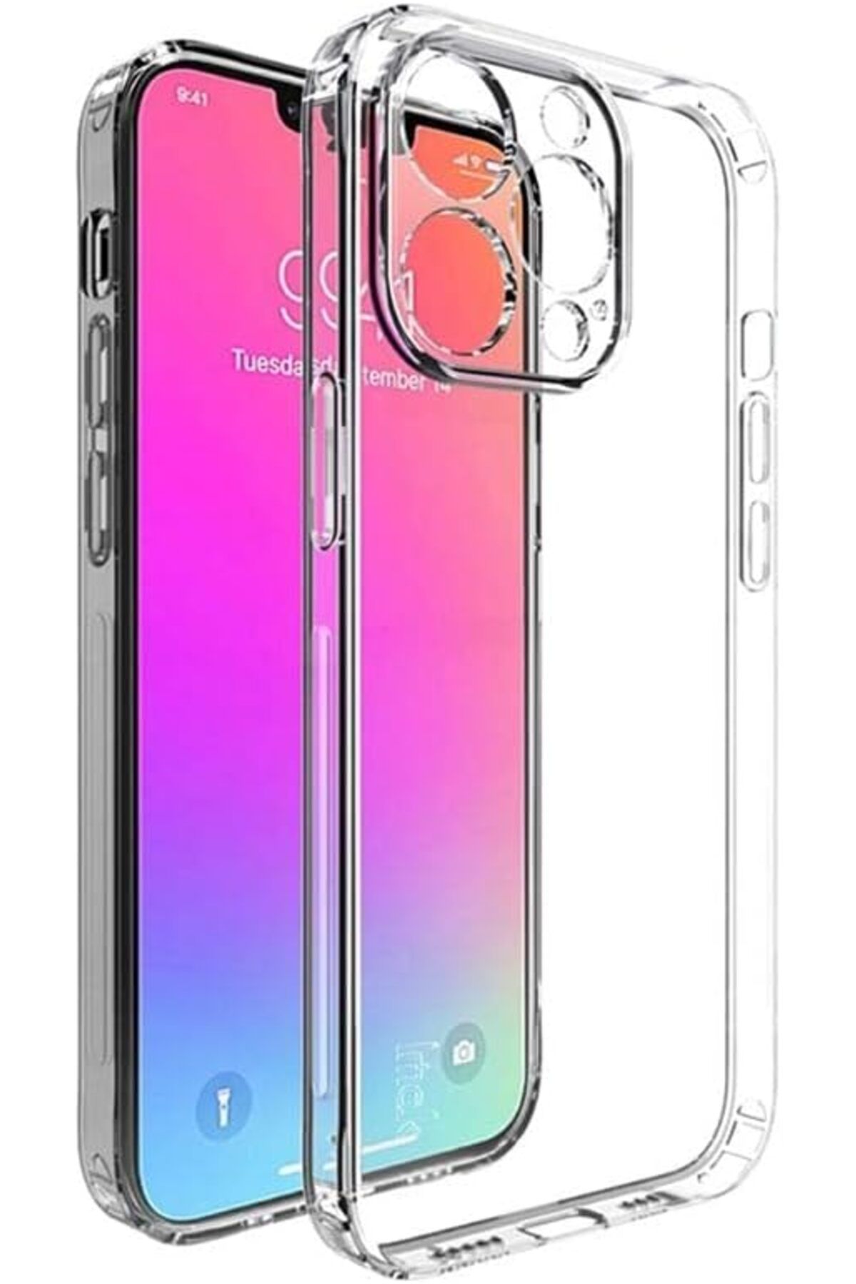 STOREMAX Rom İphone 13 PRO MAX İle Uyumlu Kamera Korumalı Şeffaf Kılıf Romshp 1067323