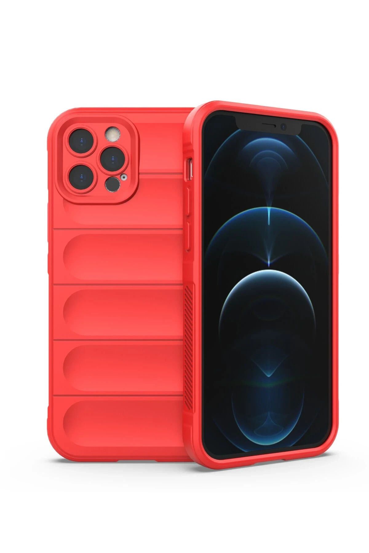 NewFace iPhone 12 Pro Max uyumlu Optimum Silikon - Kırmızı JOJUA